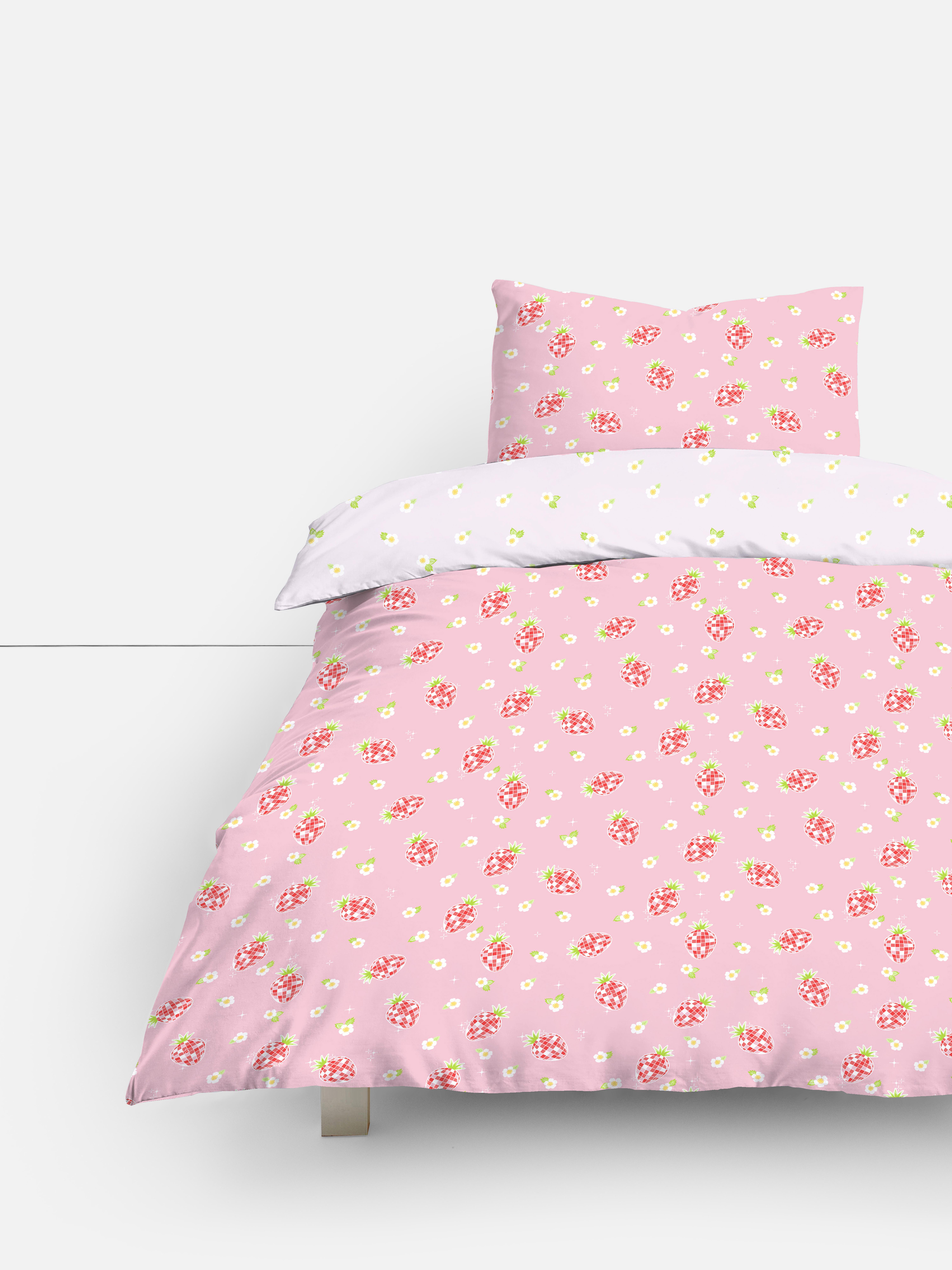 Reversible Disco Fruits Single Duvet Cover Set