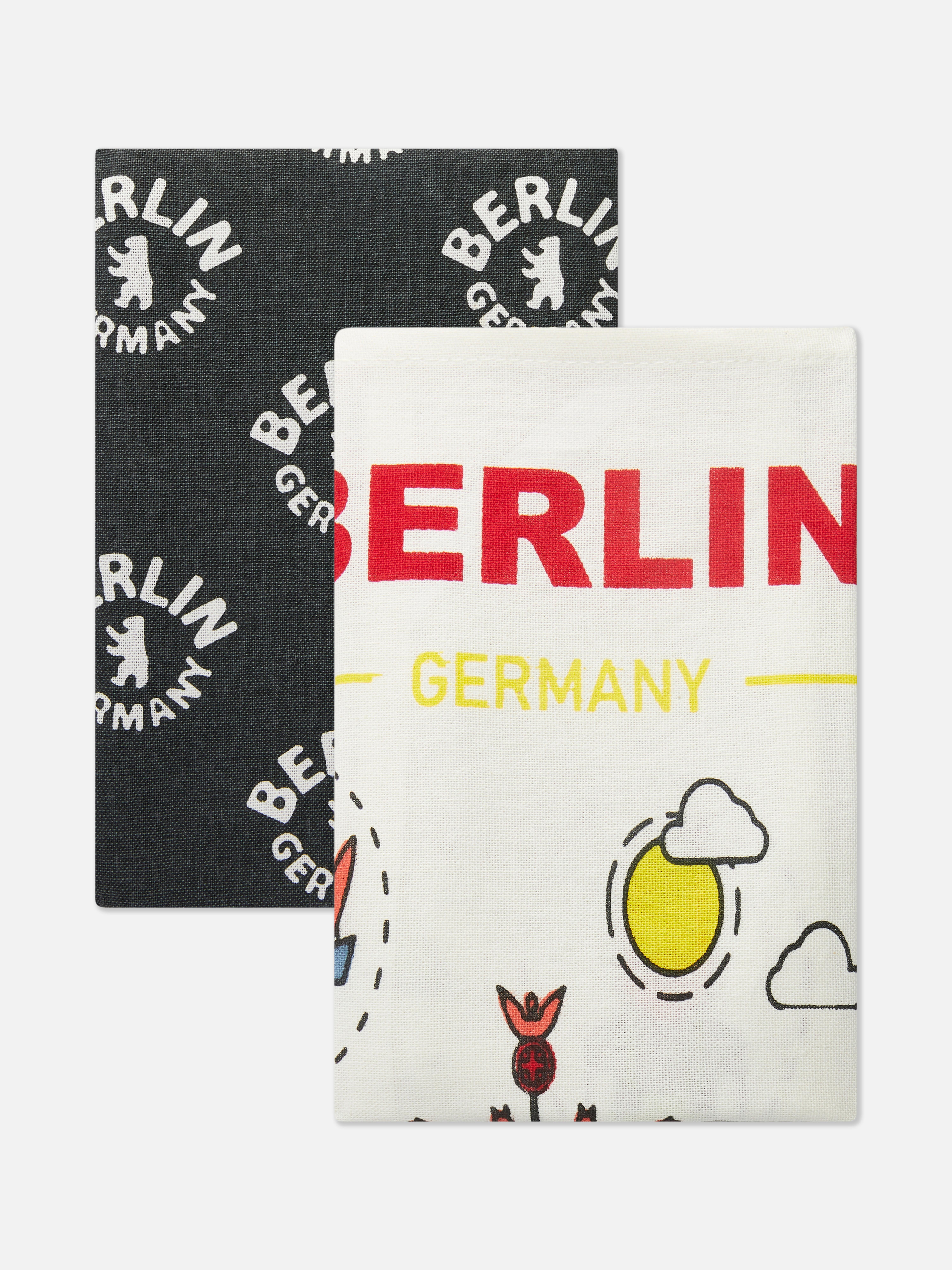 Geschirrtücher mit Berlin Germany-Motiven, 2er-Pack