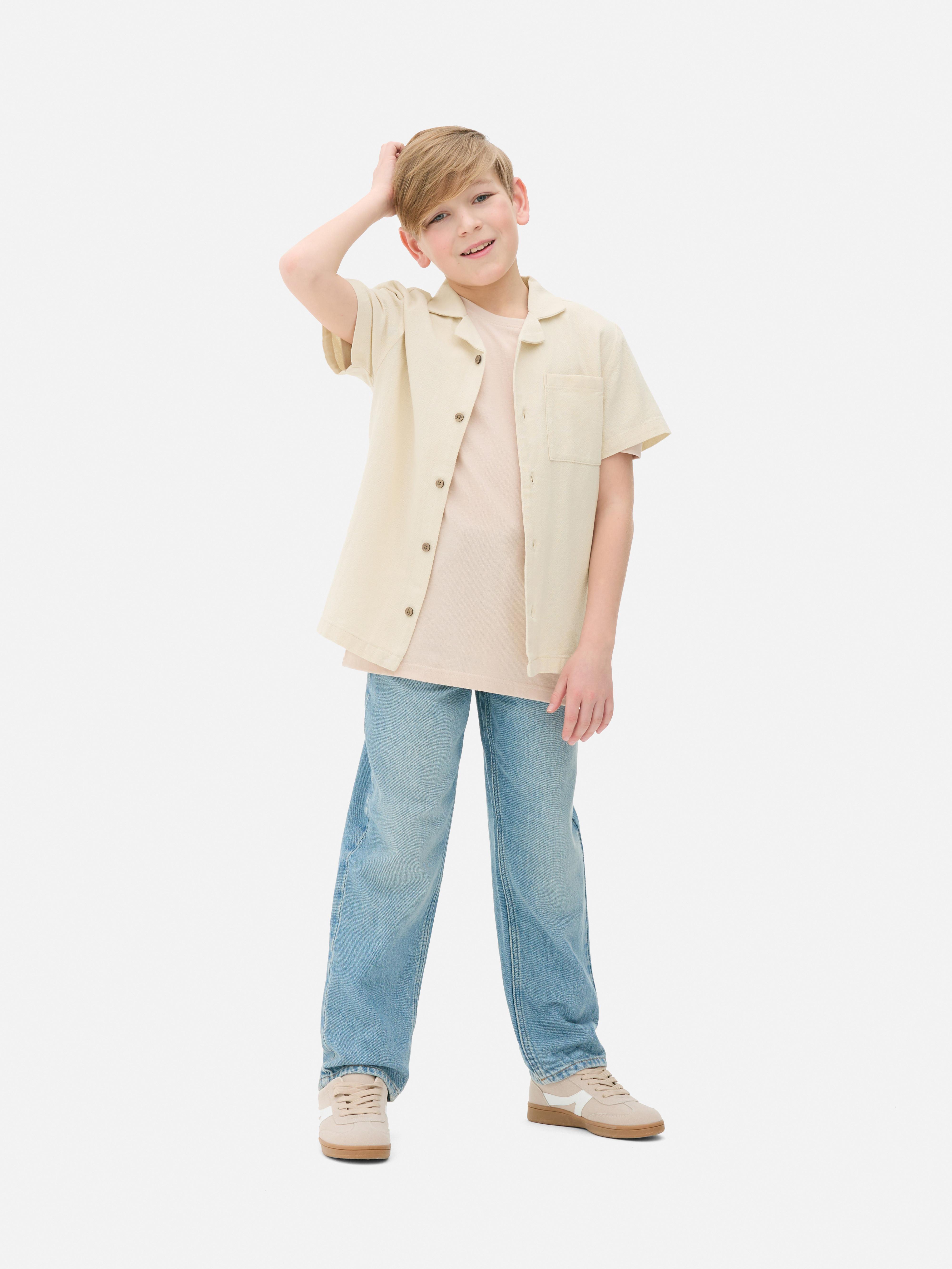 Camisa de manga corta con textura
