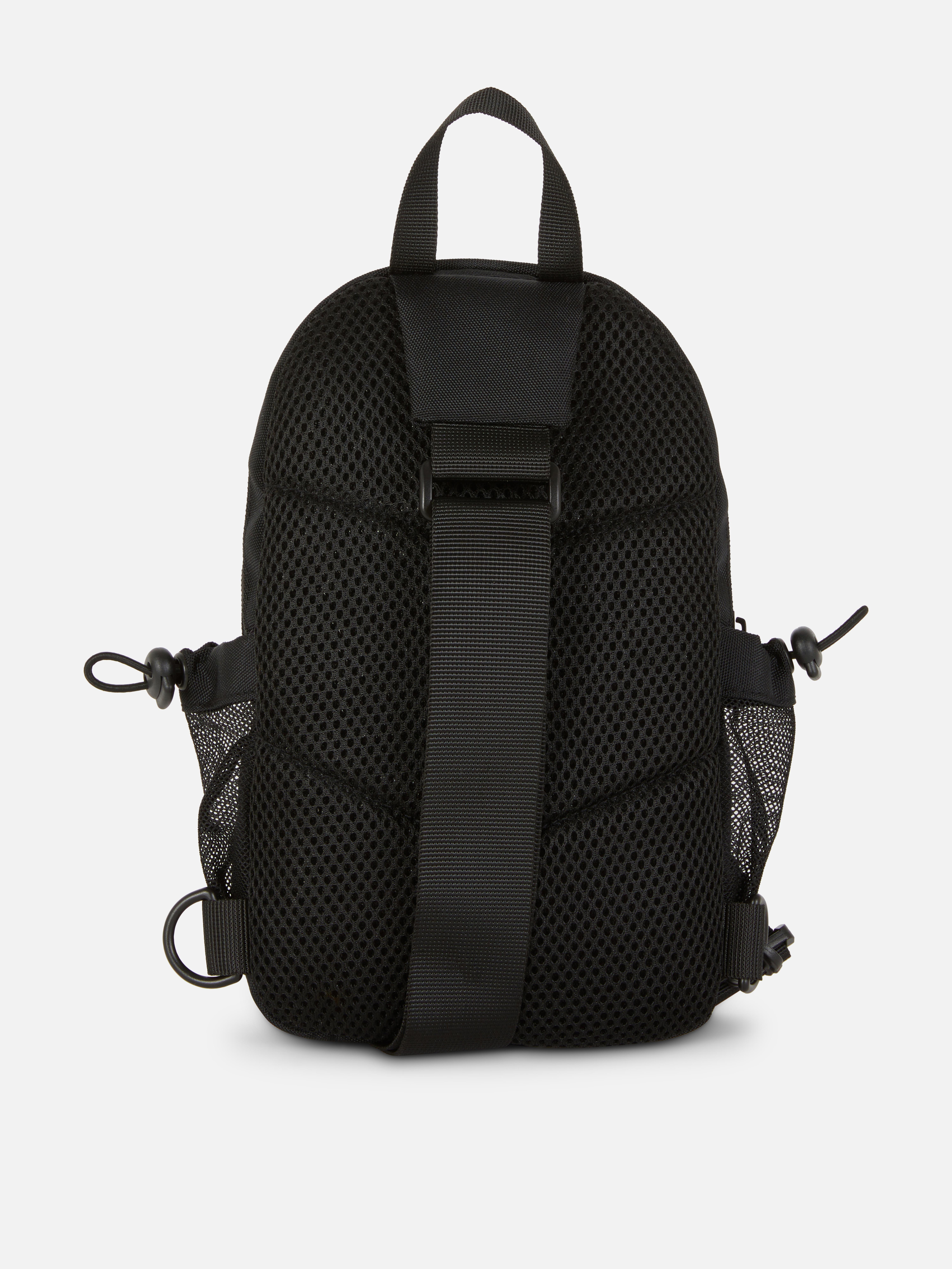 Men's Black Utility Sling Backpack | Primark