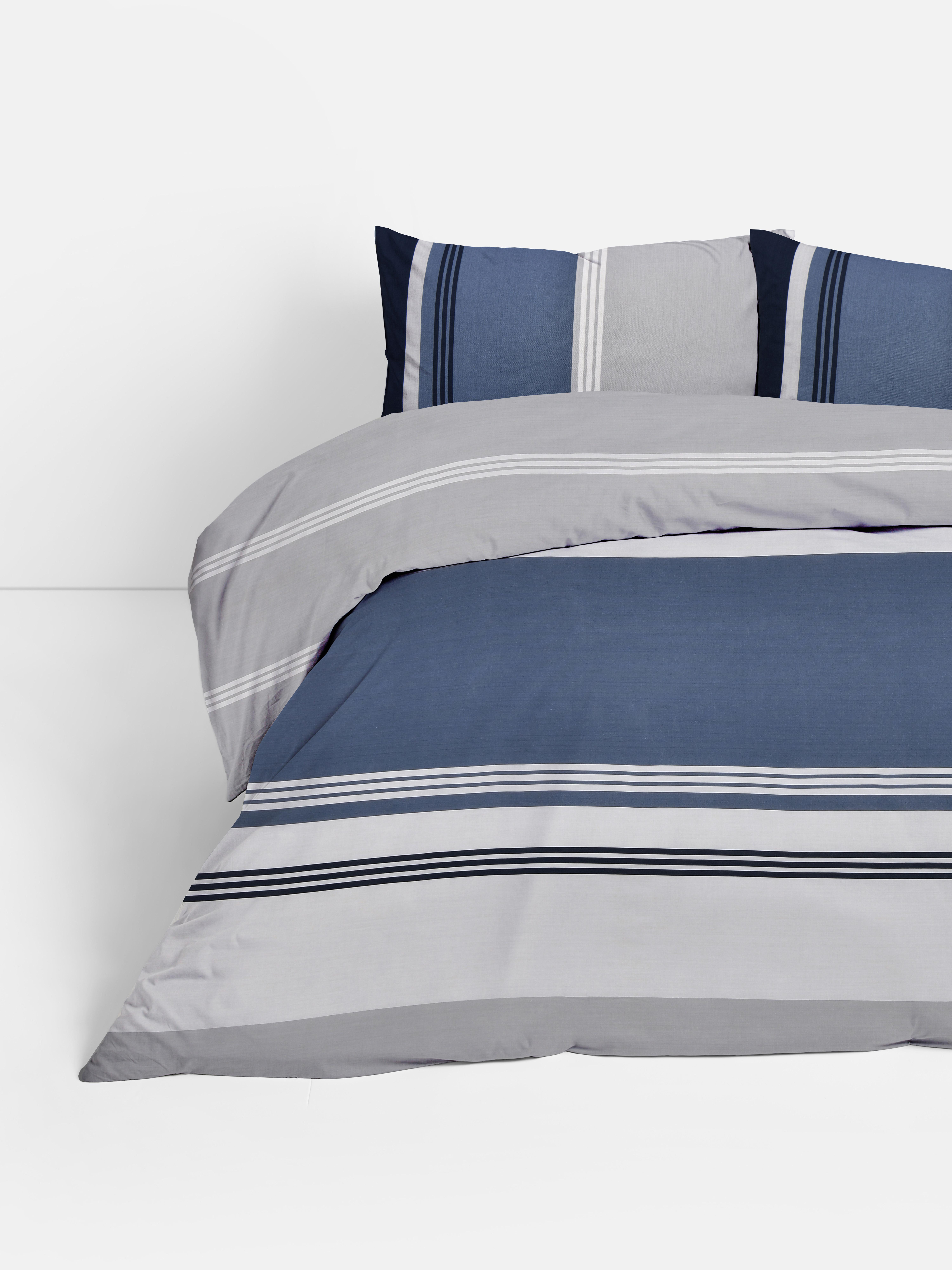 Block Stripe King Size Duvet Cover Set