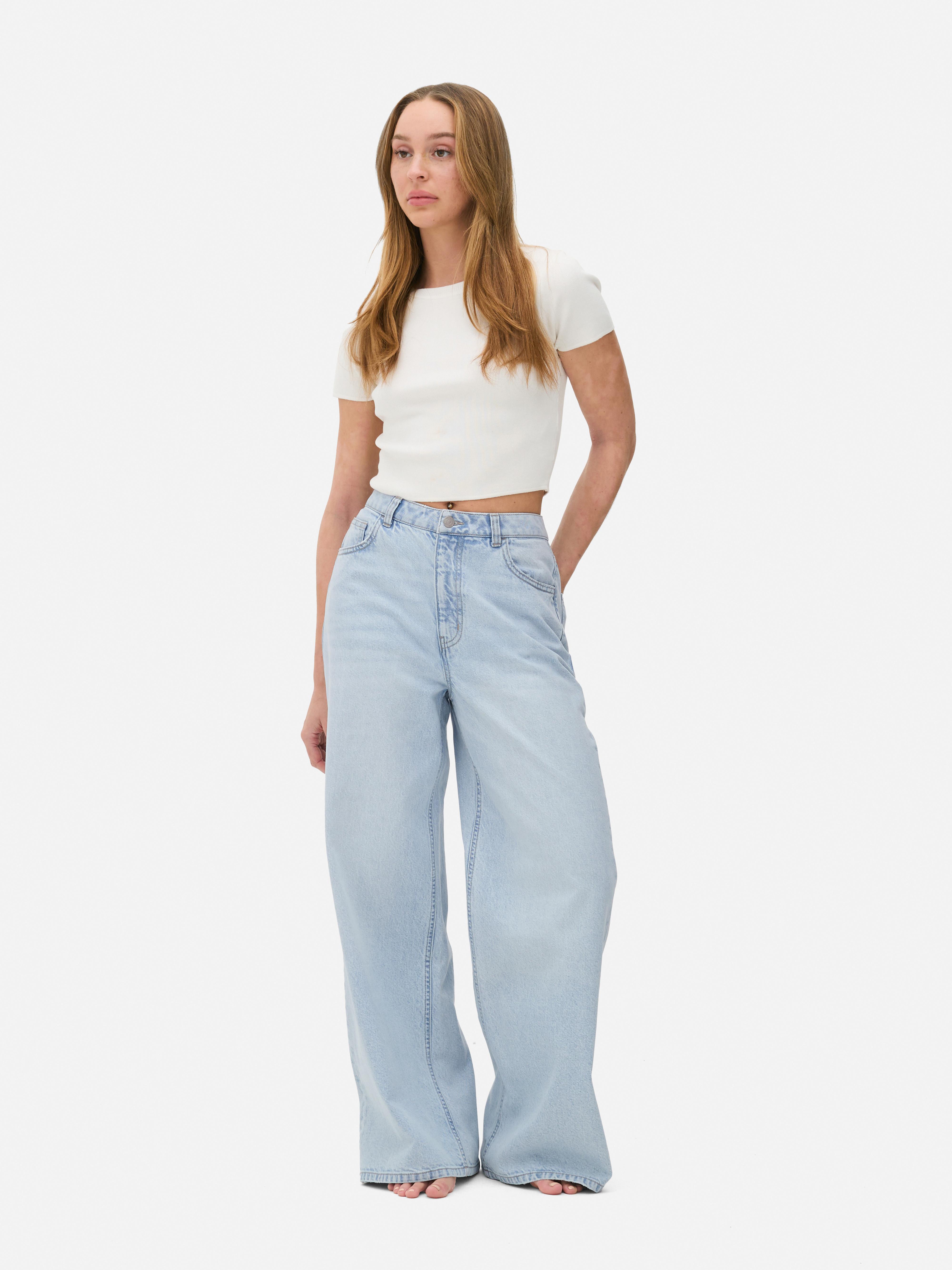 Wide Leg Denim Jeans
