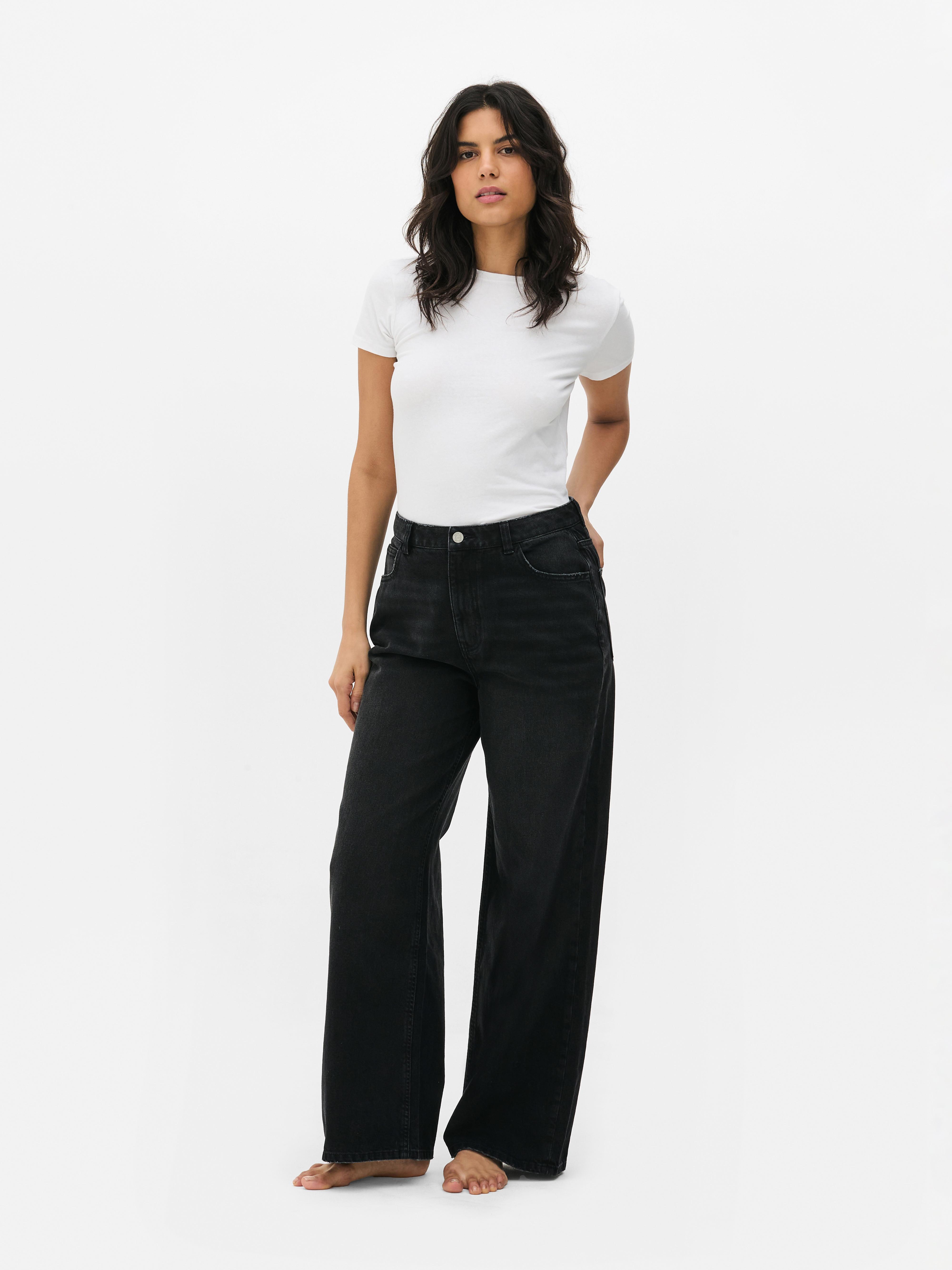 Wide Leg Denim Jeans