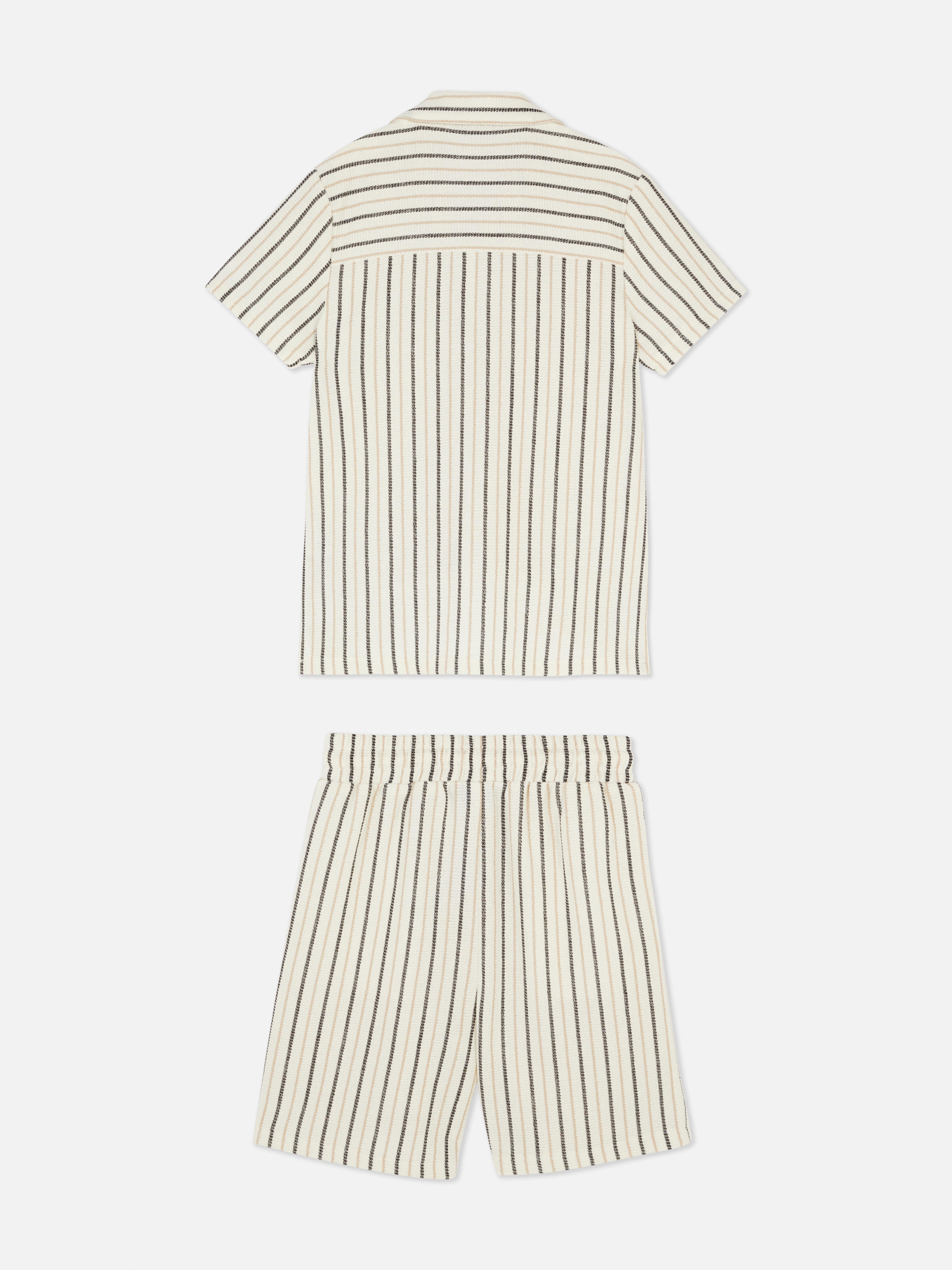 Ensemble chemise boutonnée et short en maille