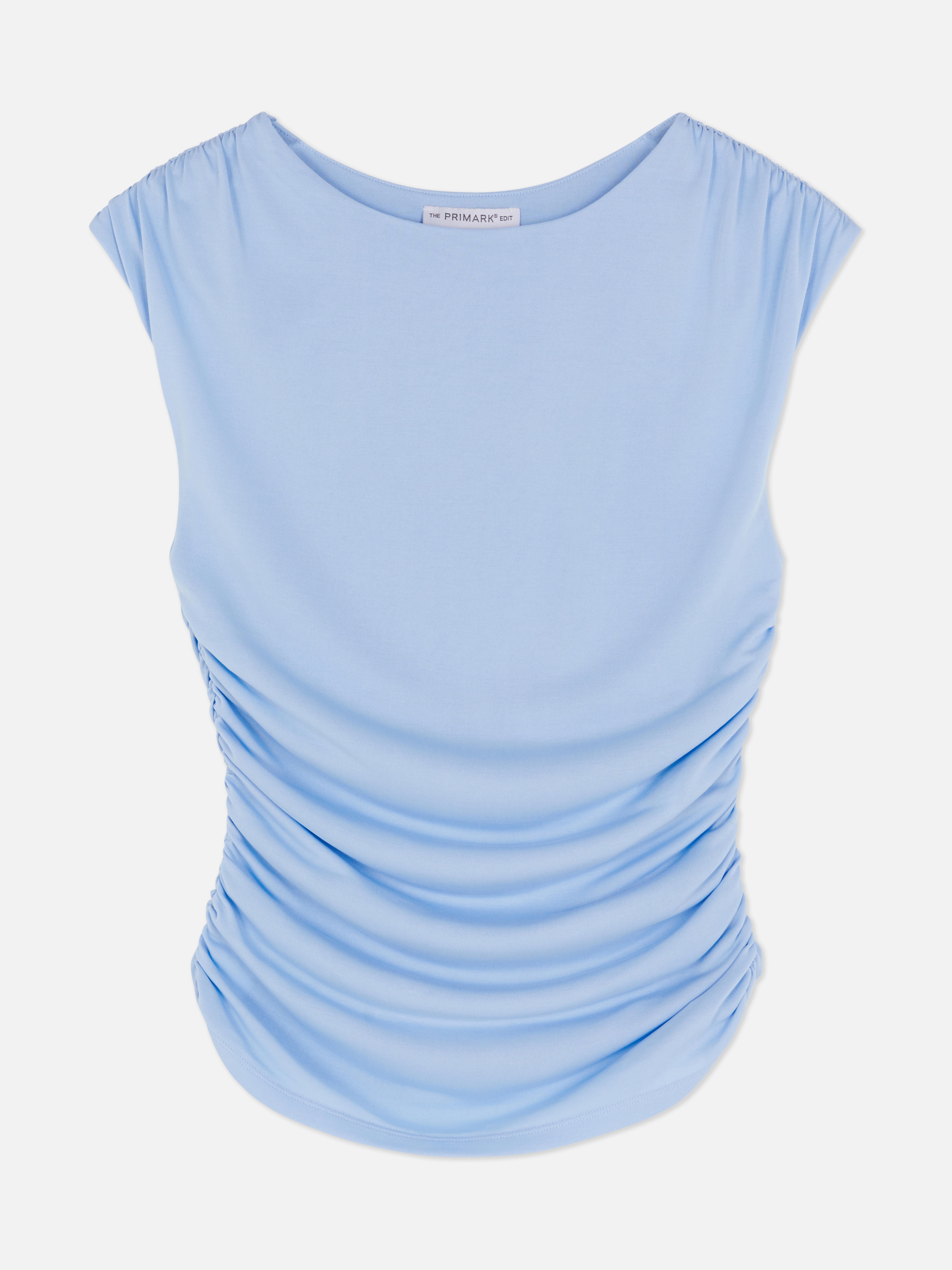 The Edit Sleeveless Draped Top
