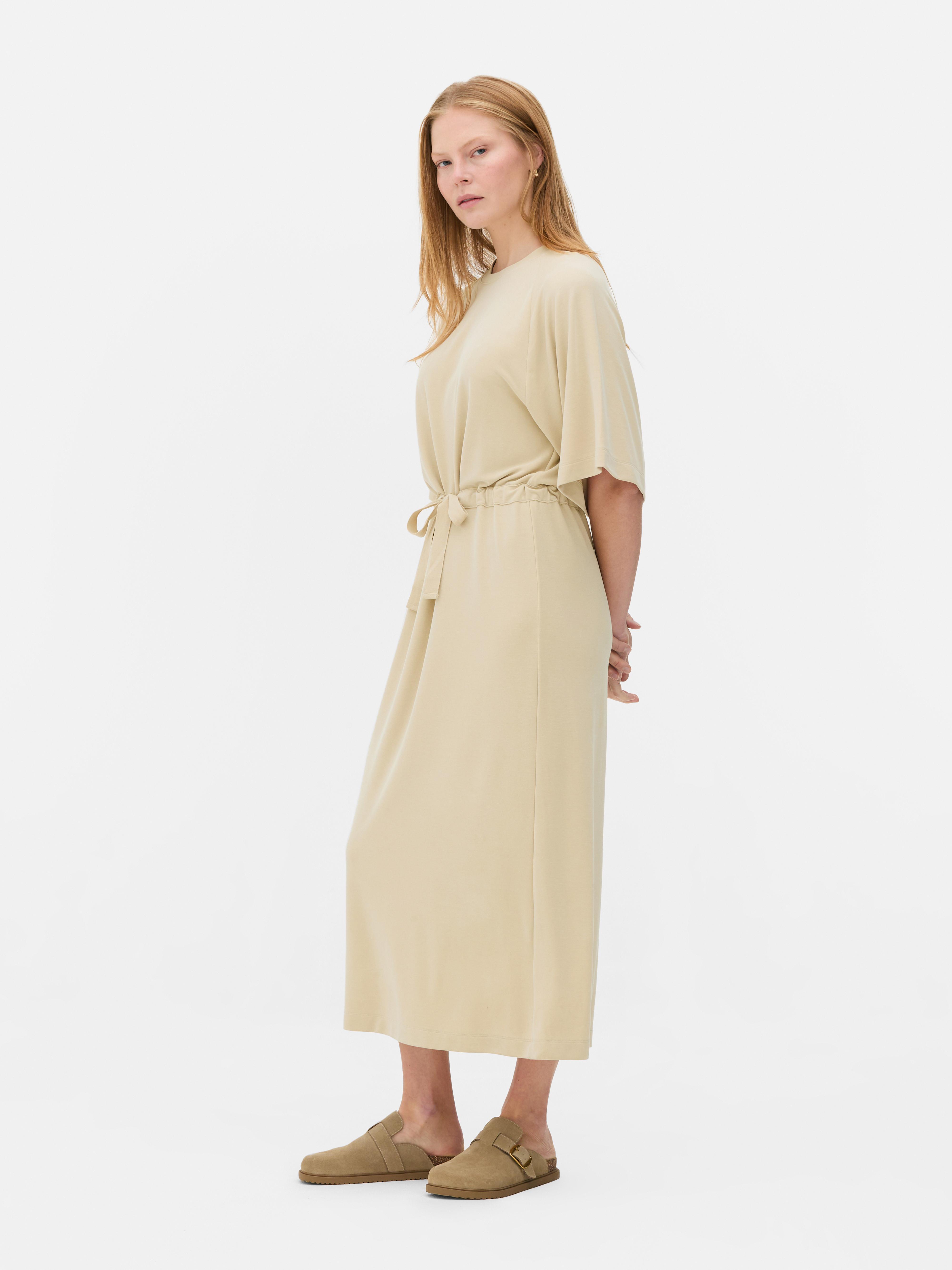 The Edit Tie-Waist Short Sleeve Dress