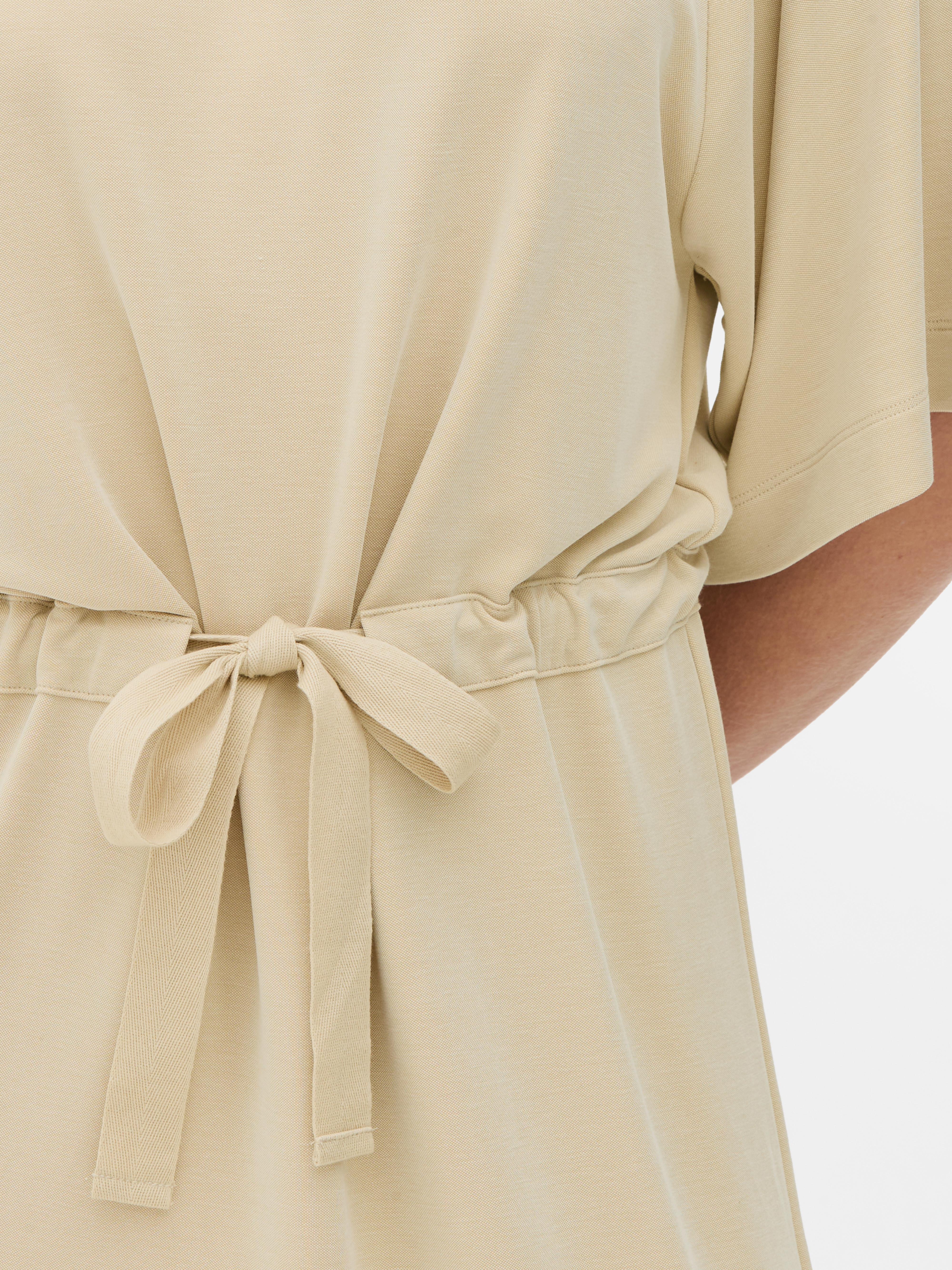 The Edit Tie-Waist Short Sleeve Dress