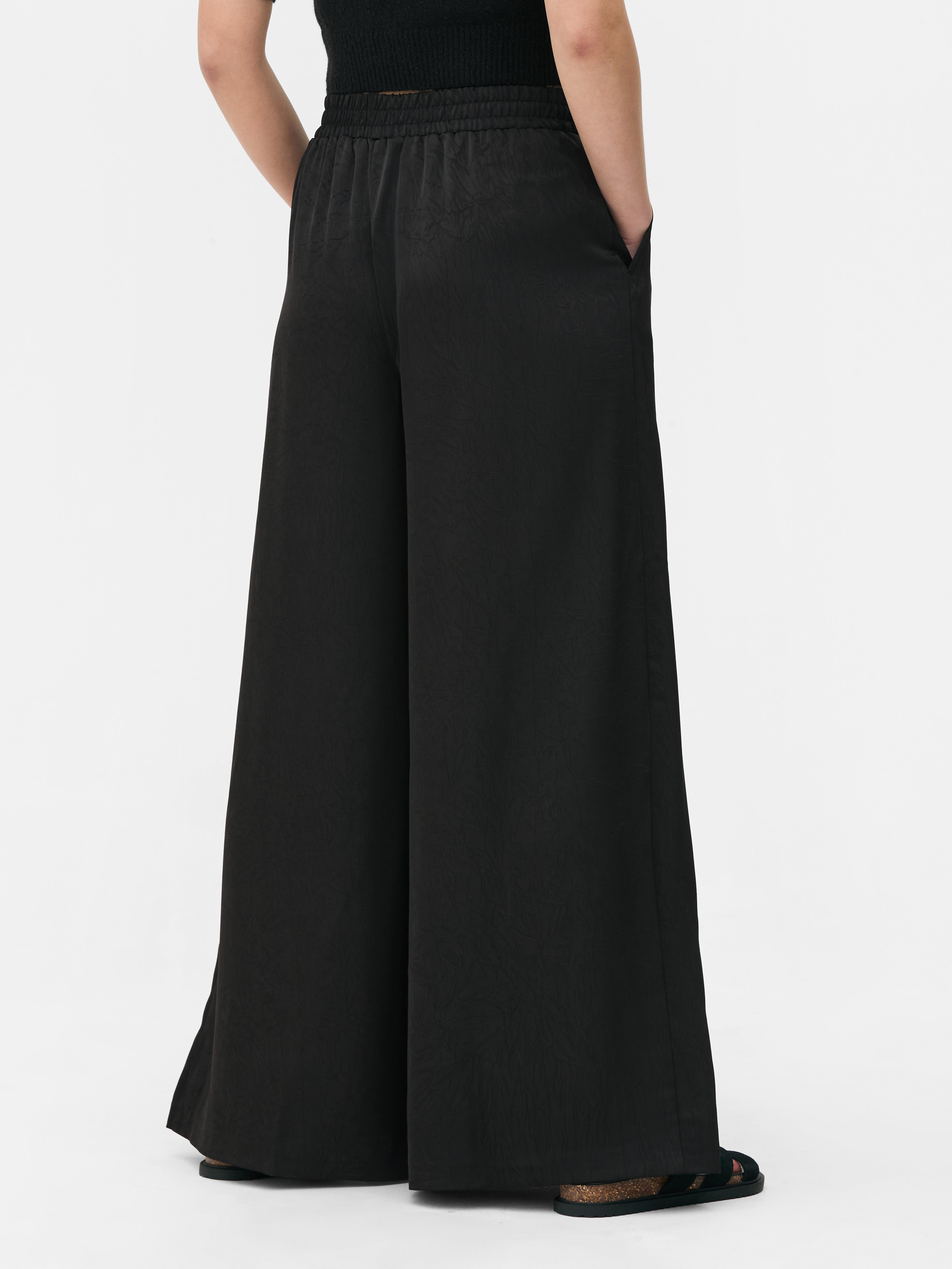 The Edit Satin Wide Leg Trousers