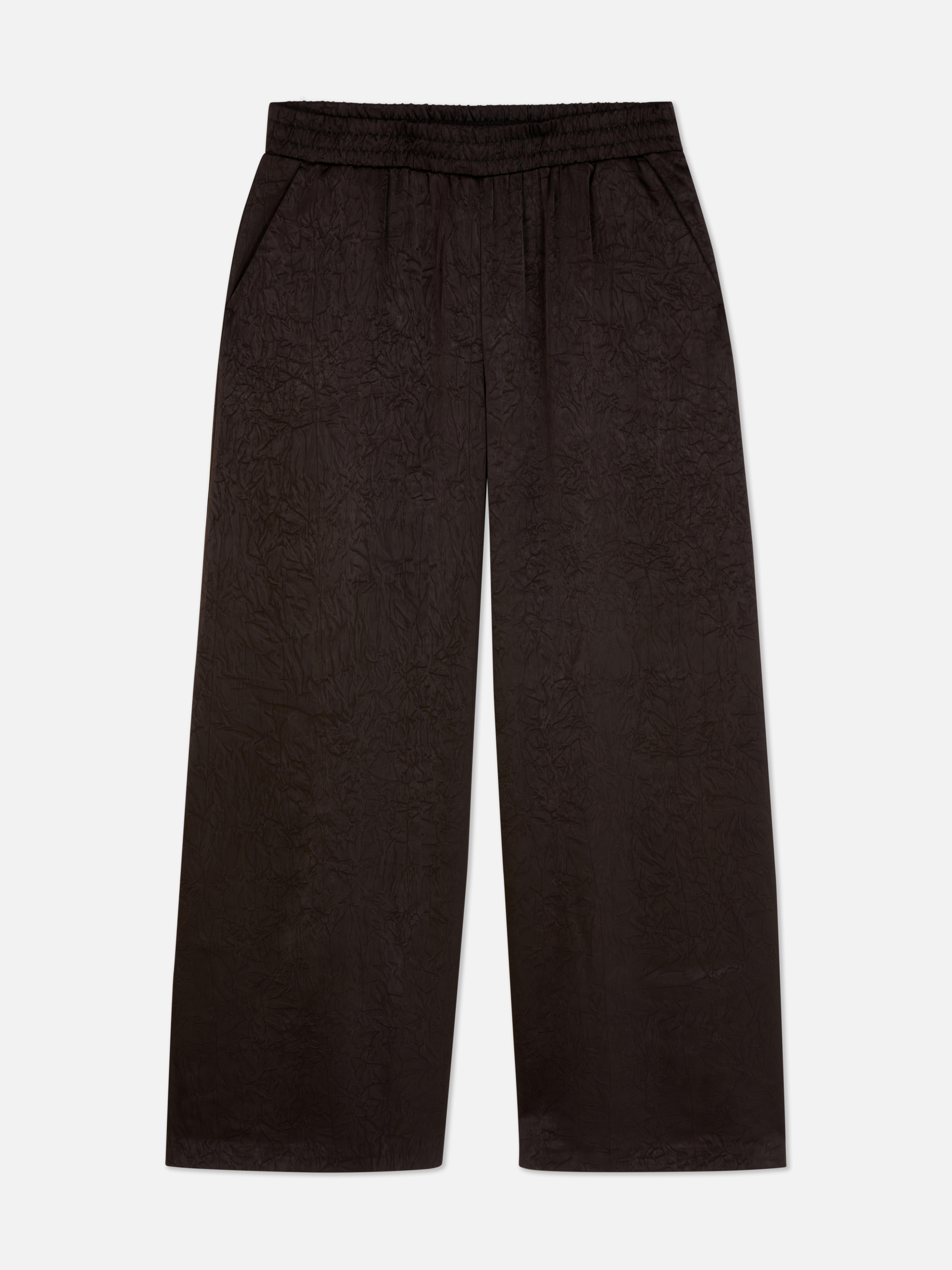 The Edit Satin Wide Leg Trousers