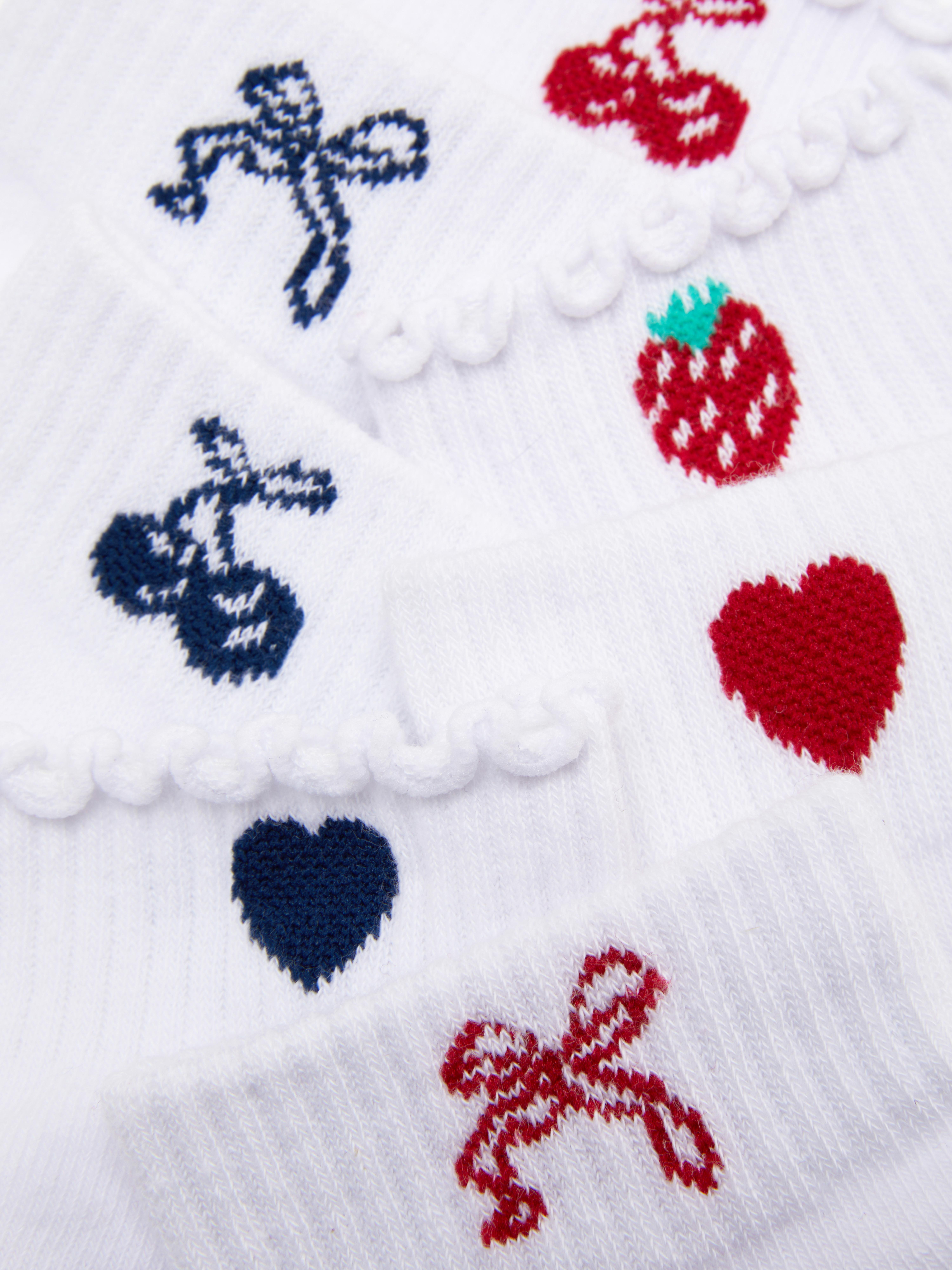 7pk Embroidered Ankle Socks