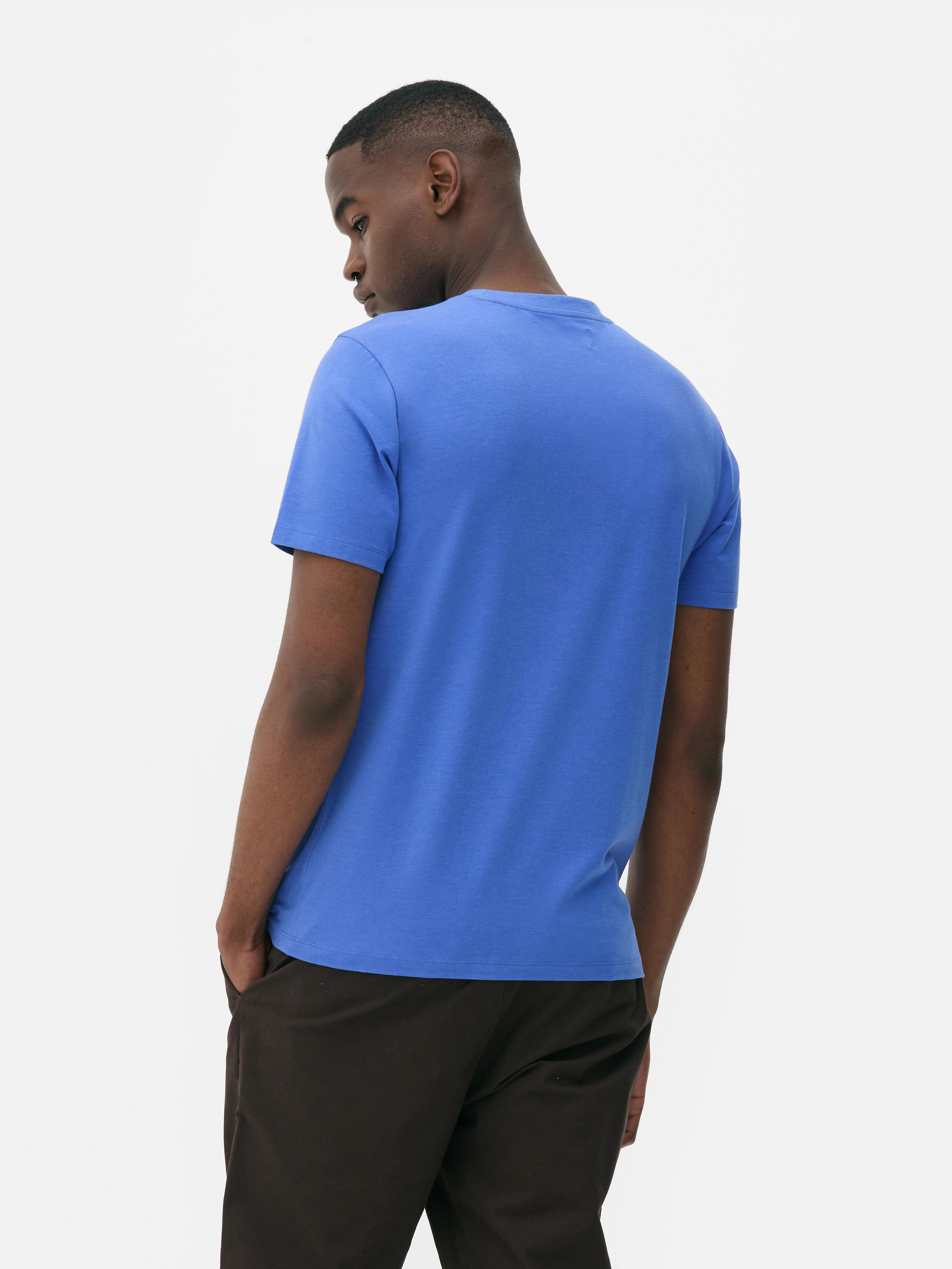 Slimfit T-shirt van voornamelijk katoen