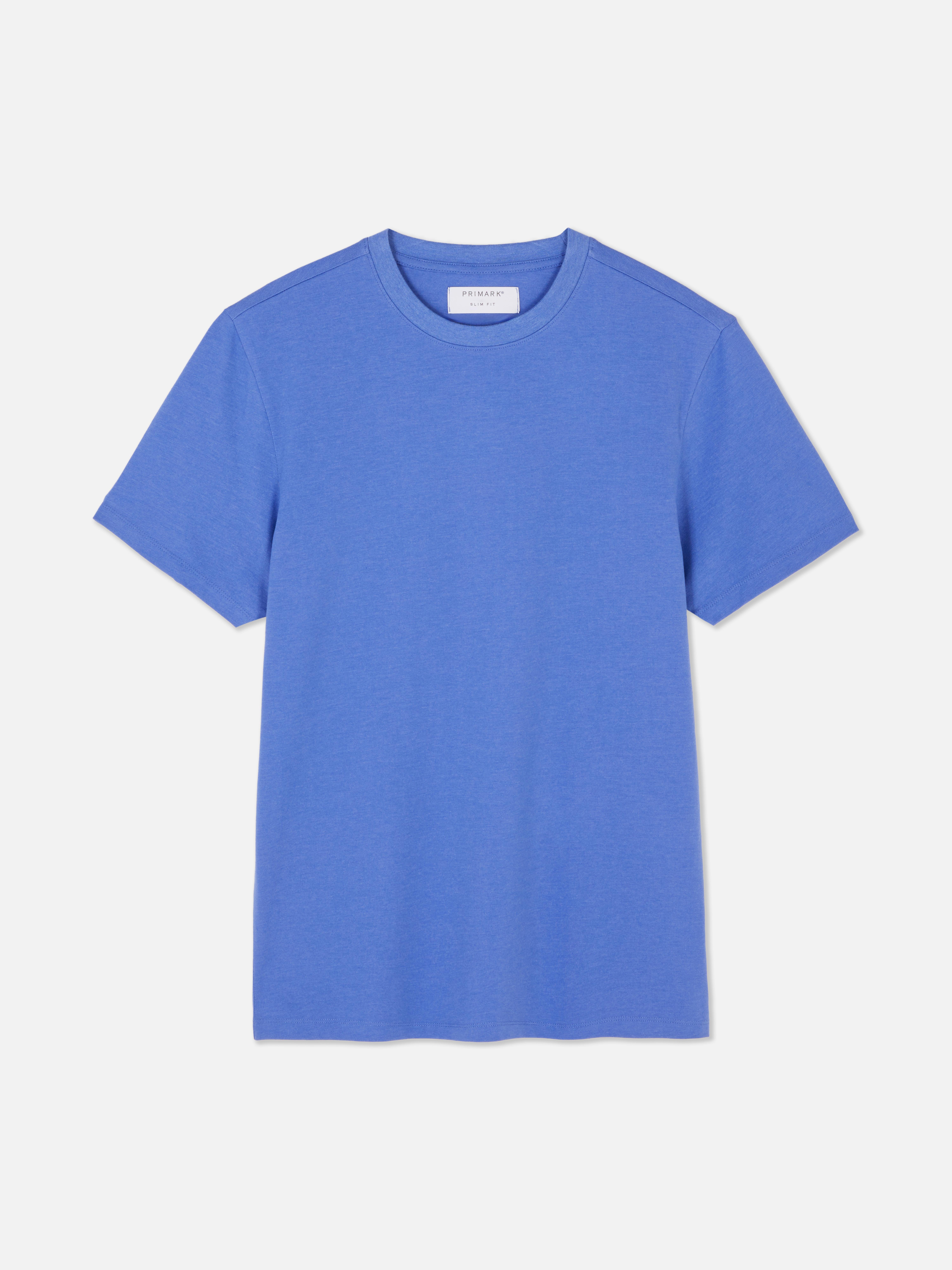 Slimfit T-shirt van voornamelijk katoen