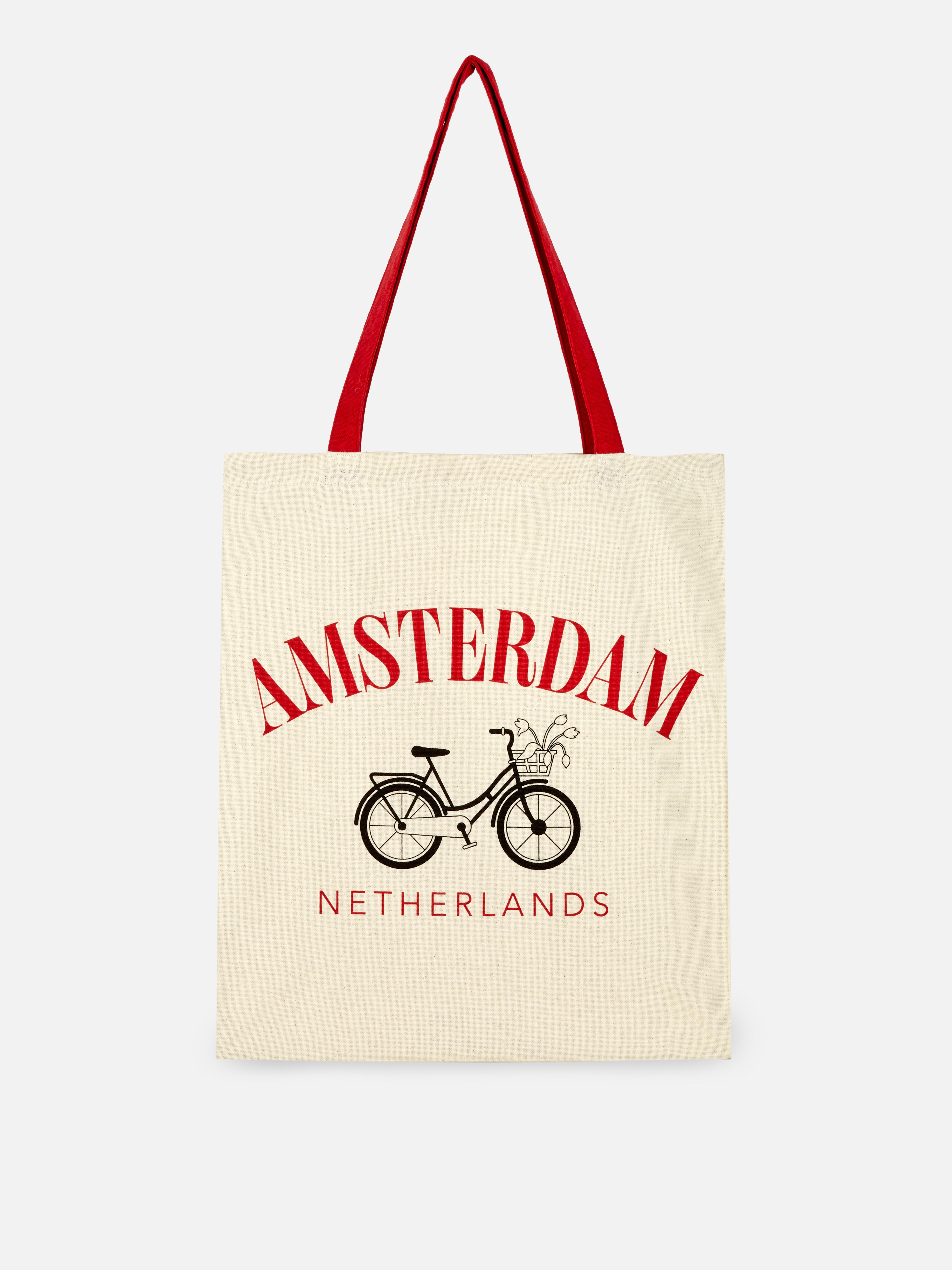 Canvas draagtas met stadsprint
