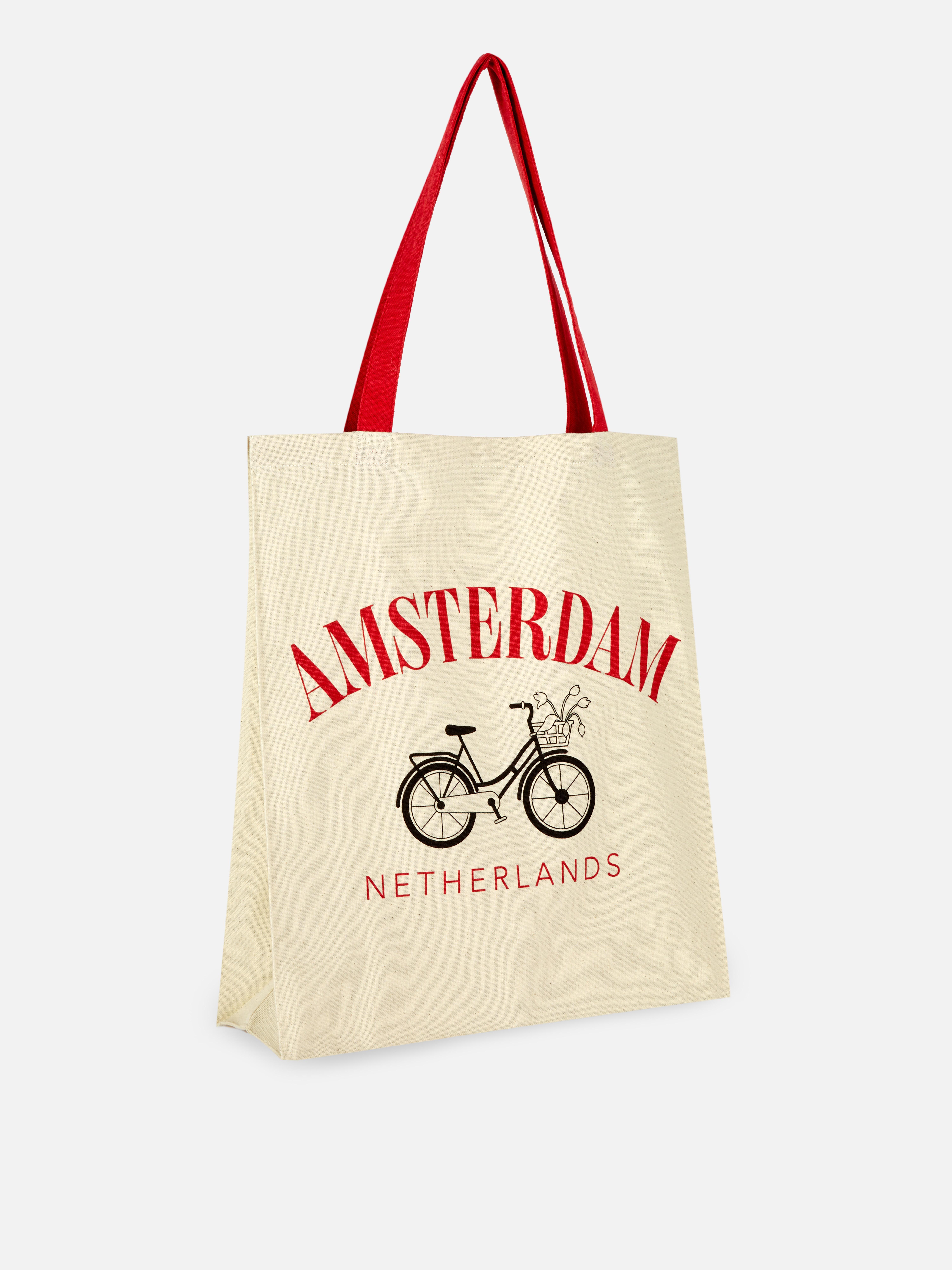 Canvas draagtas met stadsprint