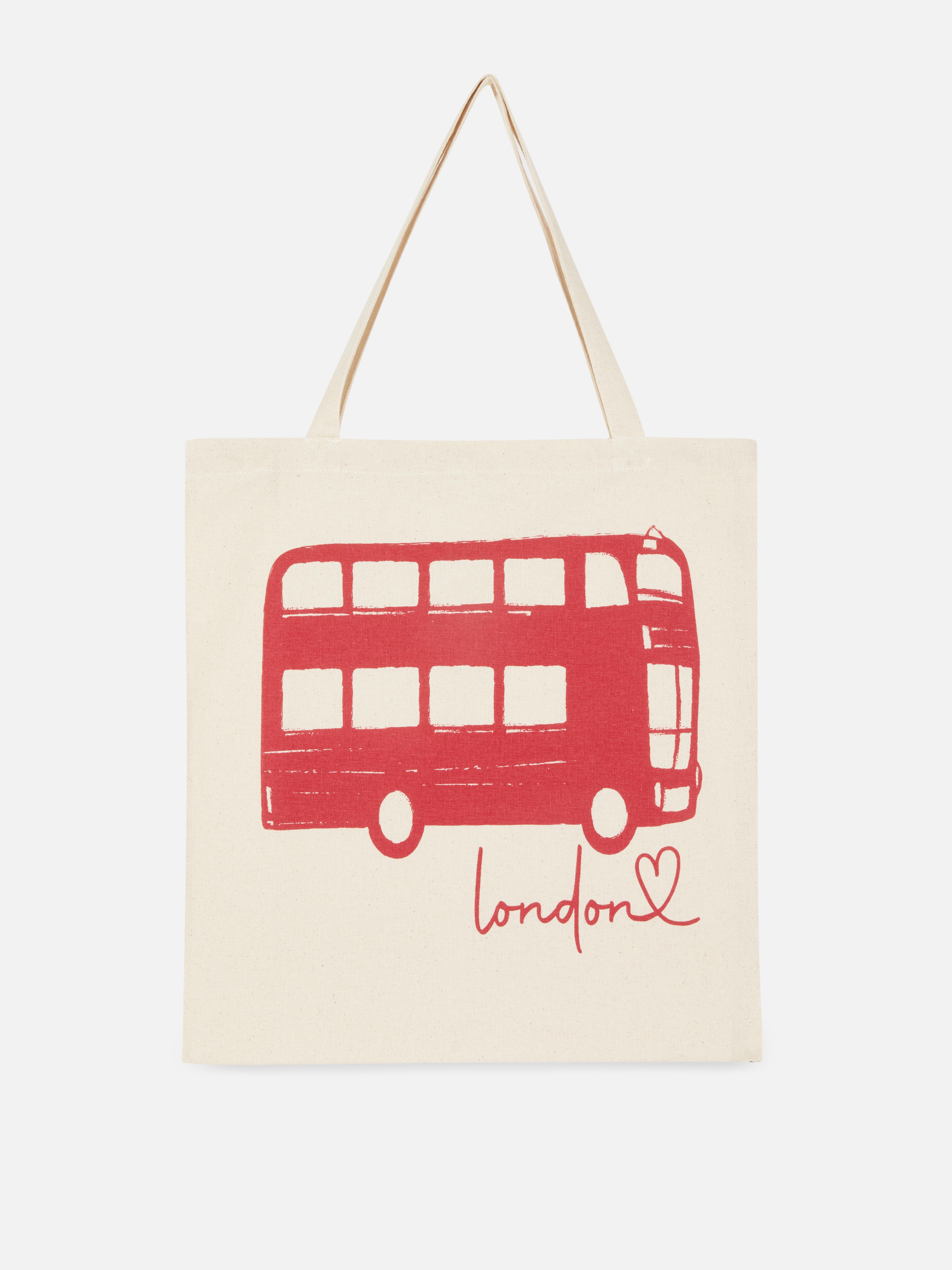 City Print Canvas Tote Bag