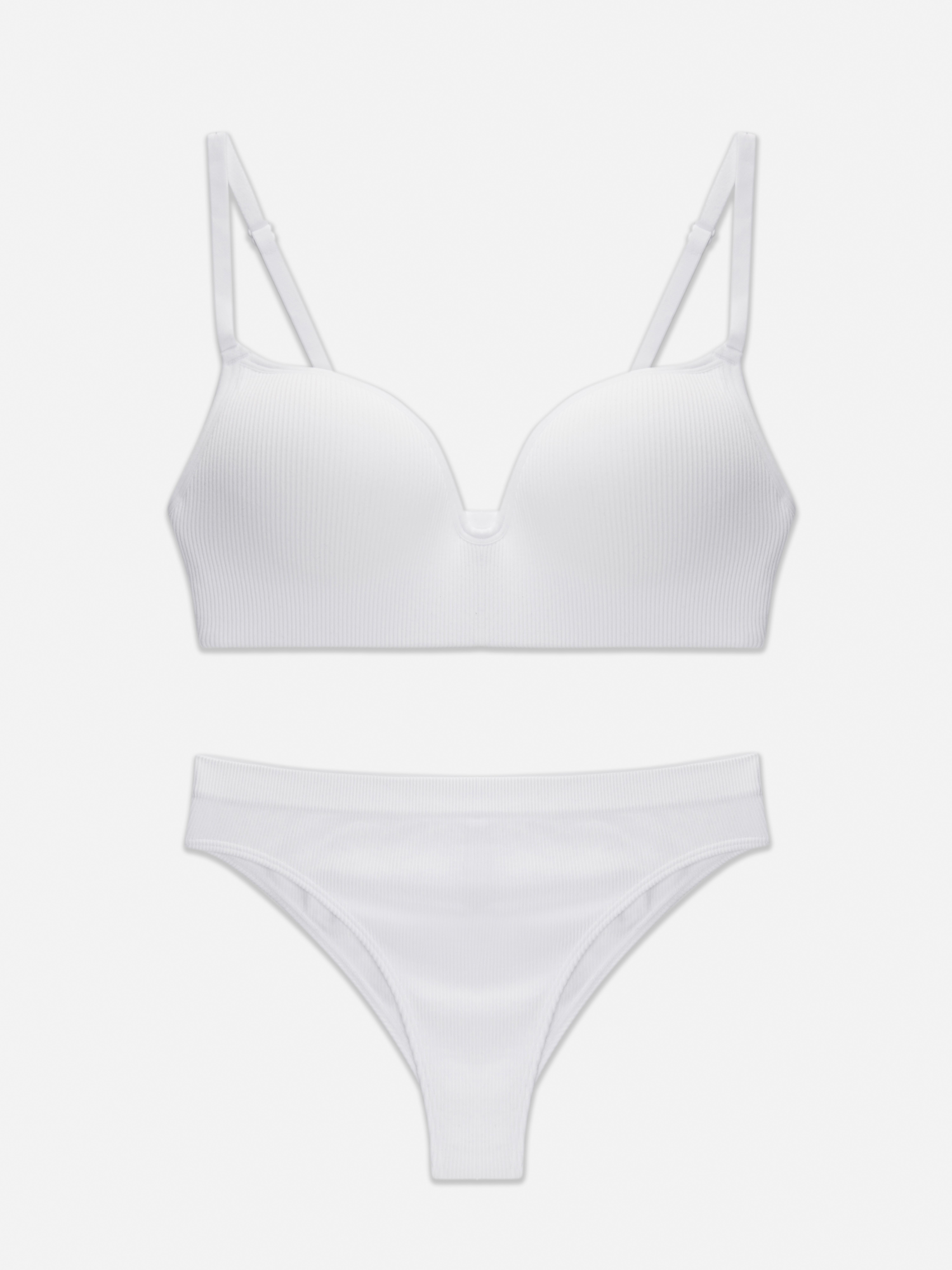 Ribbed Padded Lingerie Set