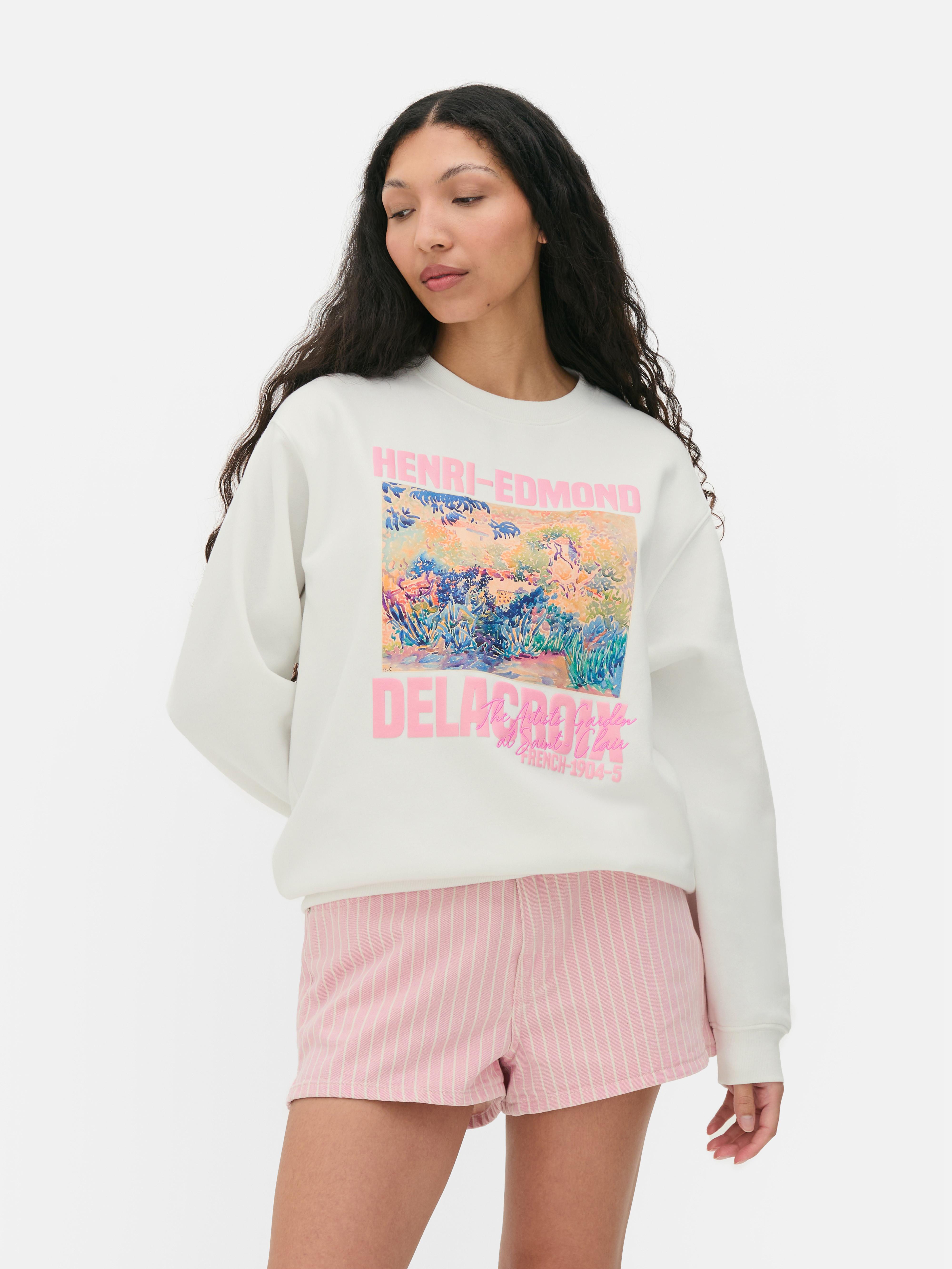 Sweatshirt met print Henri-Edmond Cross