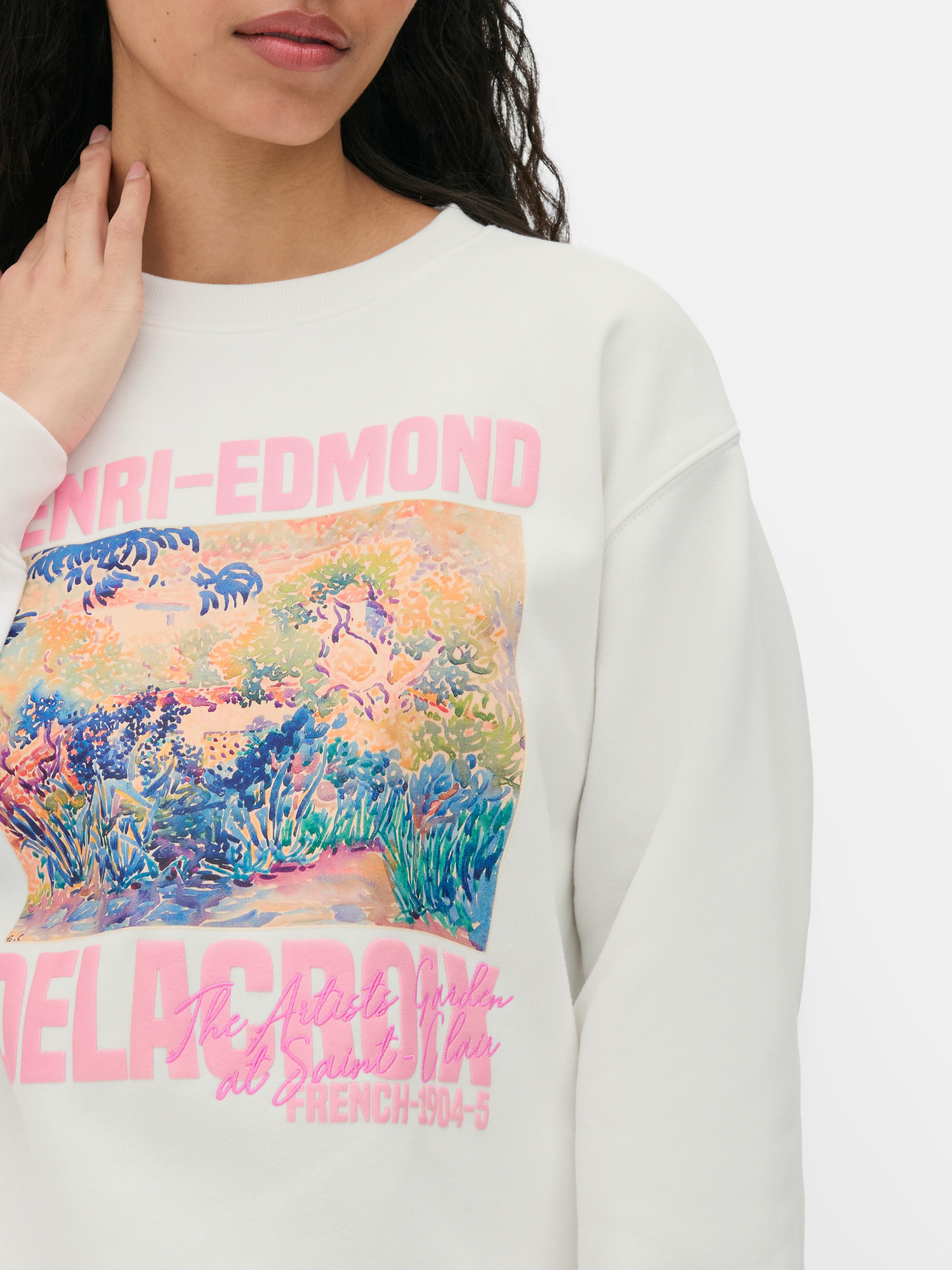 Sweatshirt met print Henri-Edmond Cross