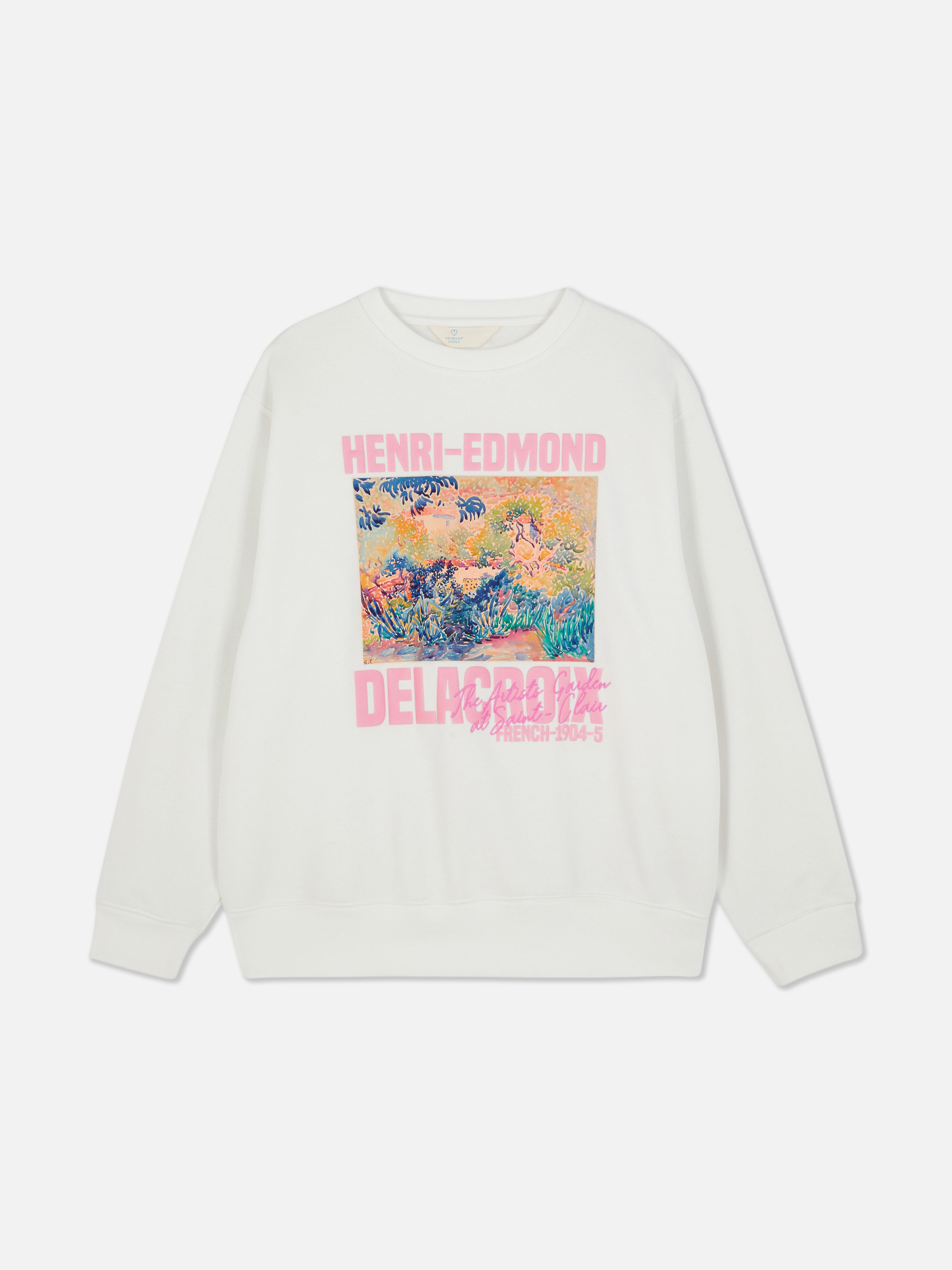 Sweatshirt met print Henri-Edmond Cross