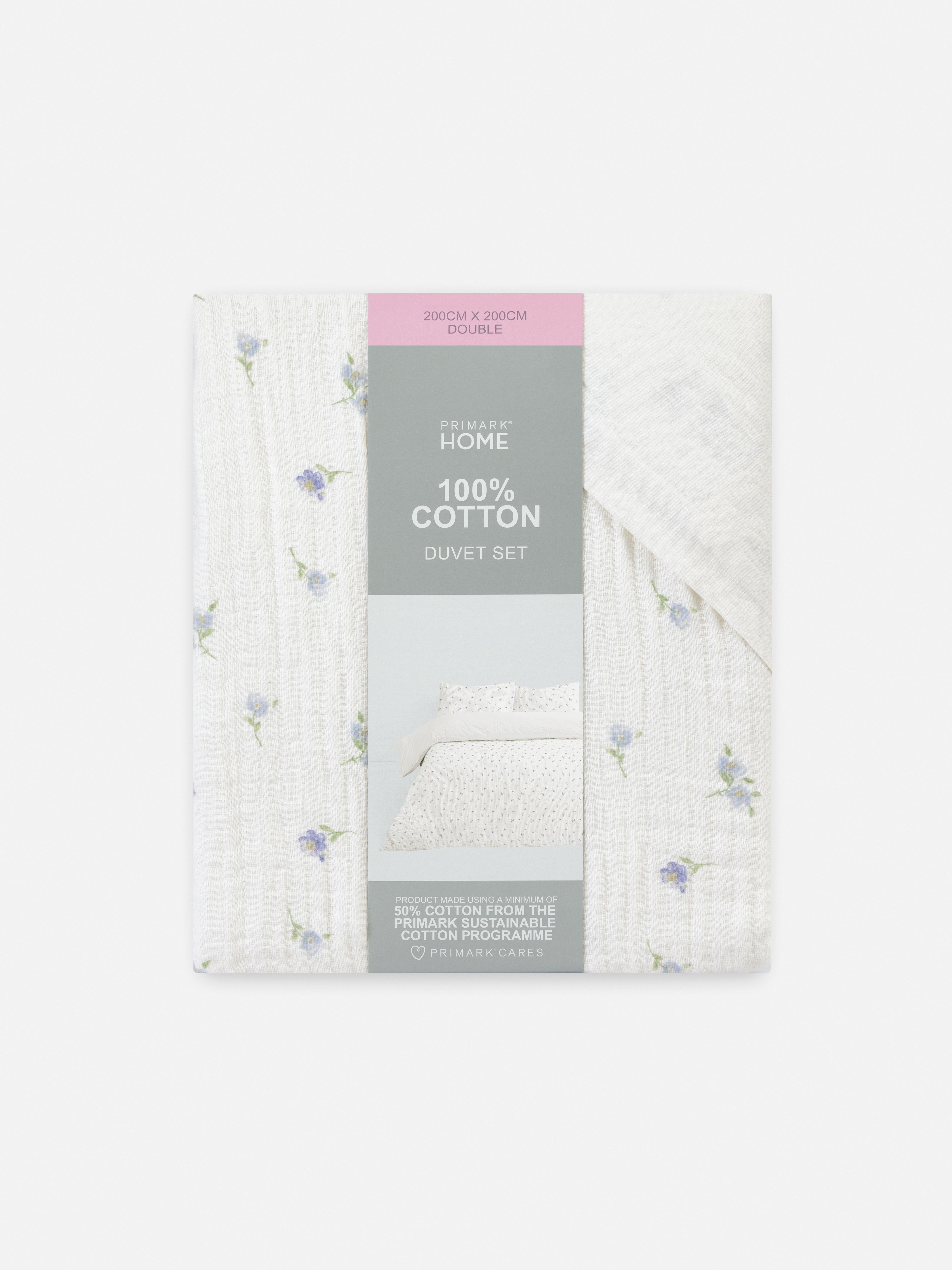 Textured Floral Duvet Cover Set