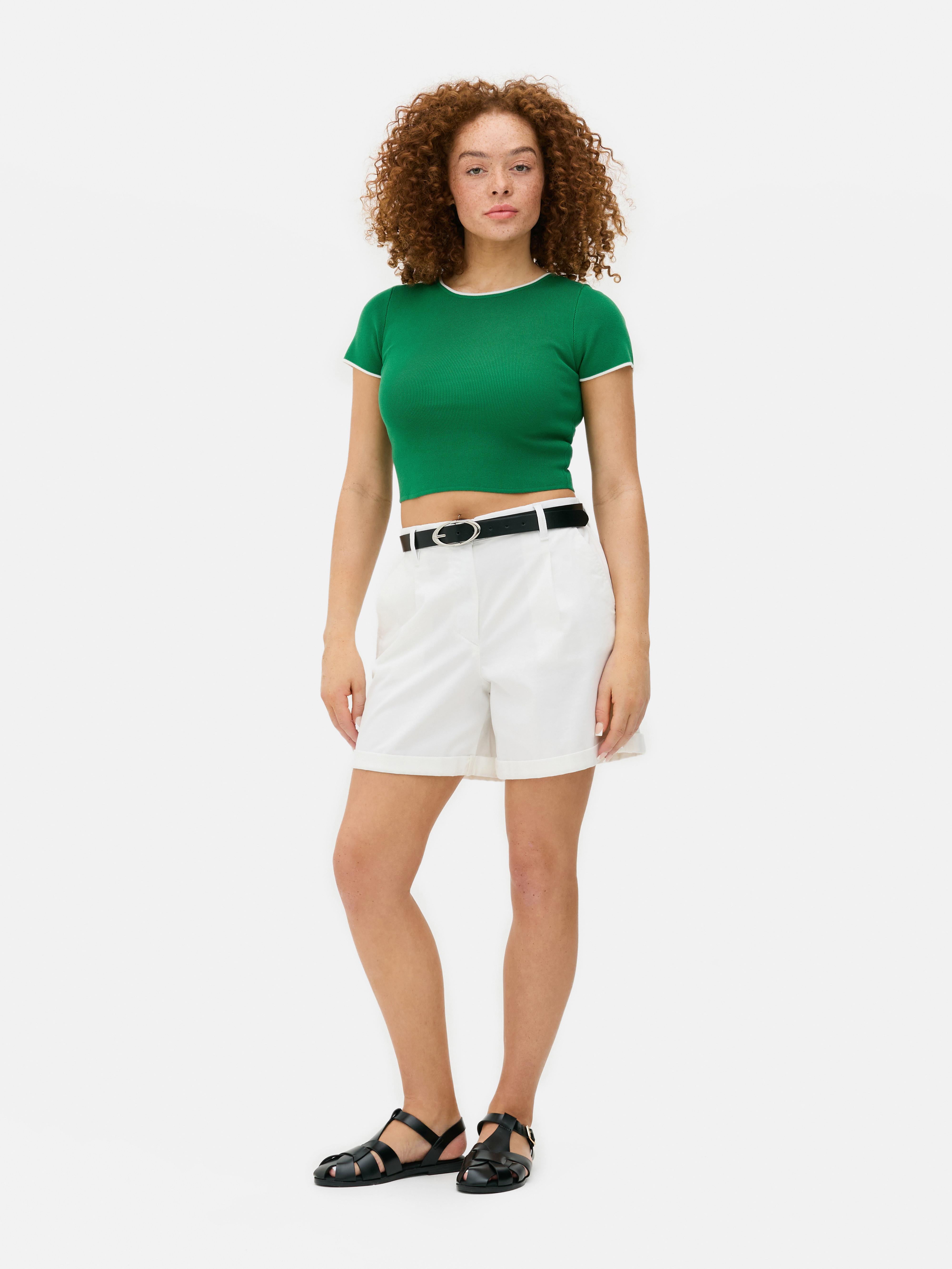 Striped Cropped T-Shirt