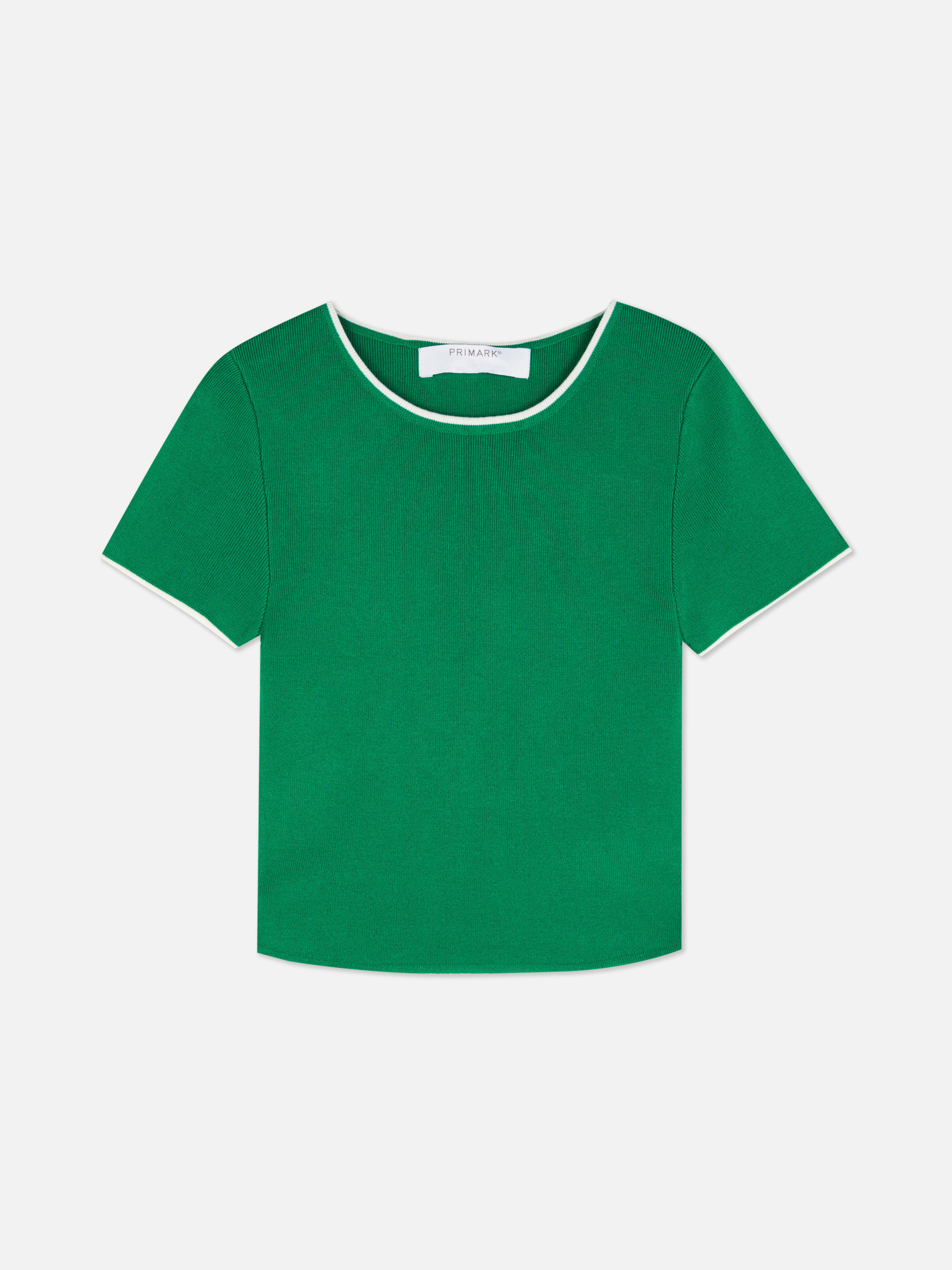 Women's Green Striped Cropped T-Shirt | Primark Women's Green Striped Cropped T-Shirt | Primark