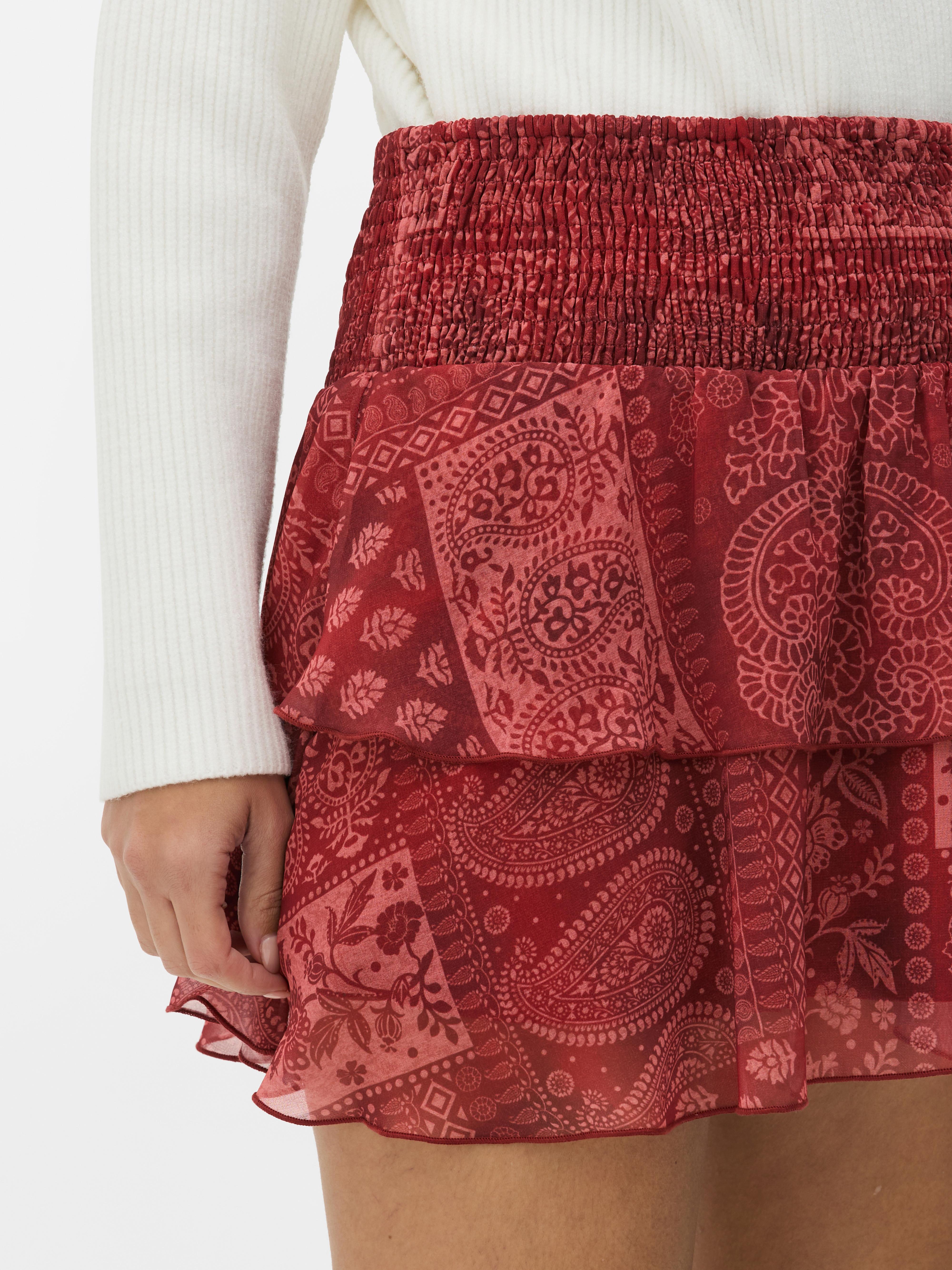 Primark red pencil skirt online