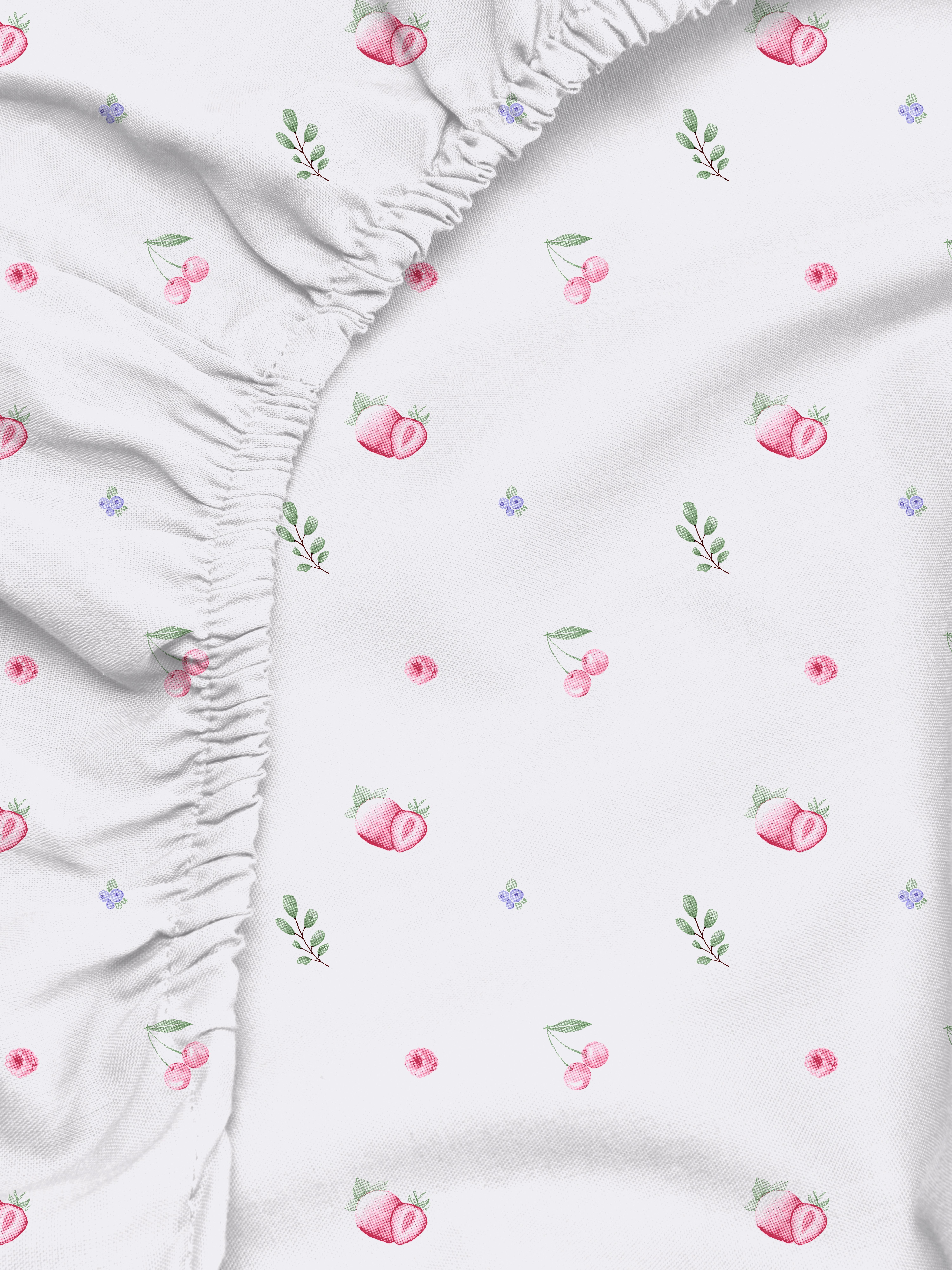 Drap-housse king size à motif fruits et baies