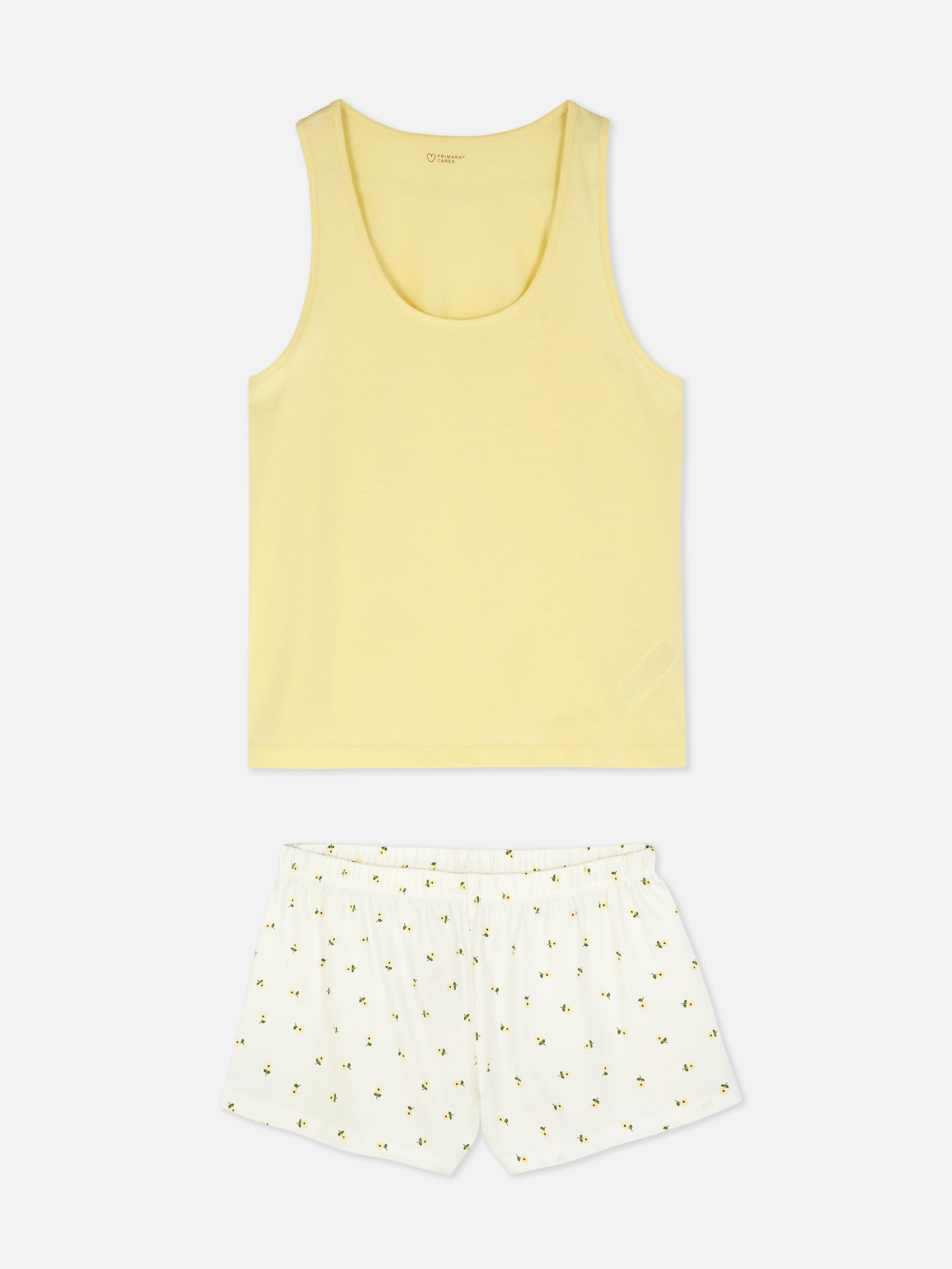 Vest and Shorty Pyjama Set Yellow