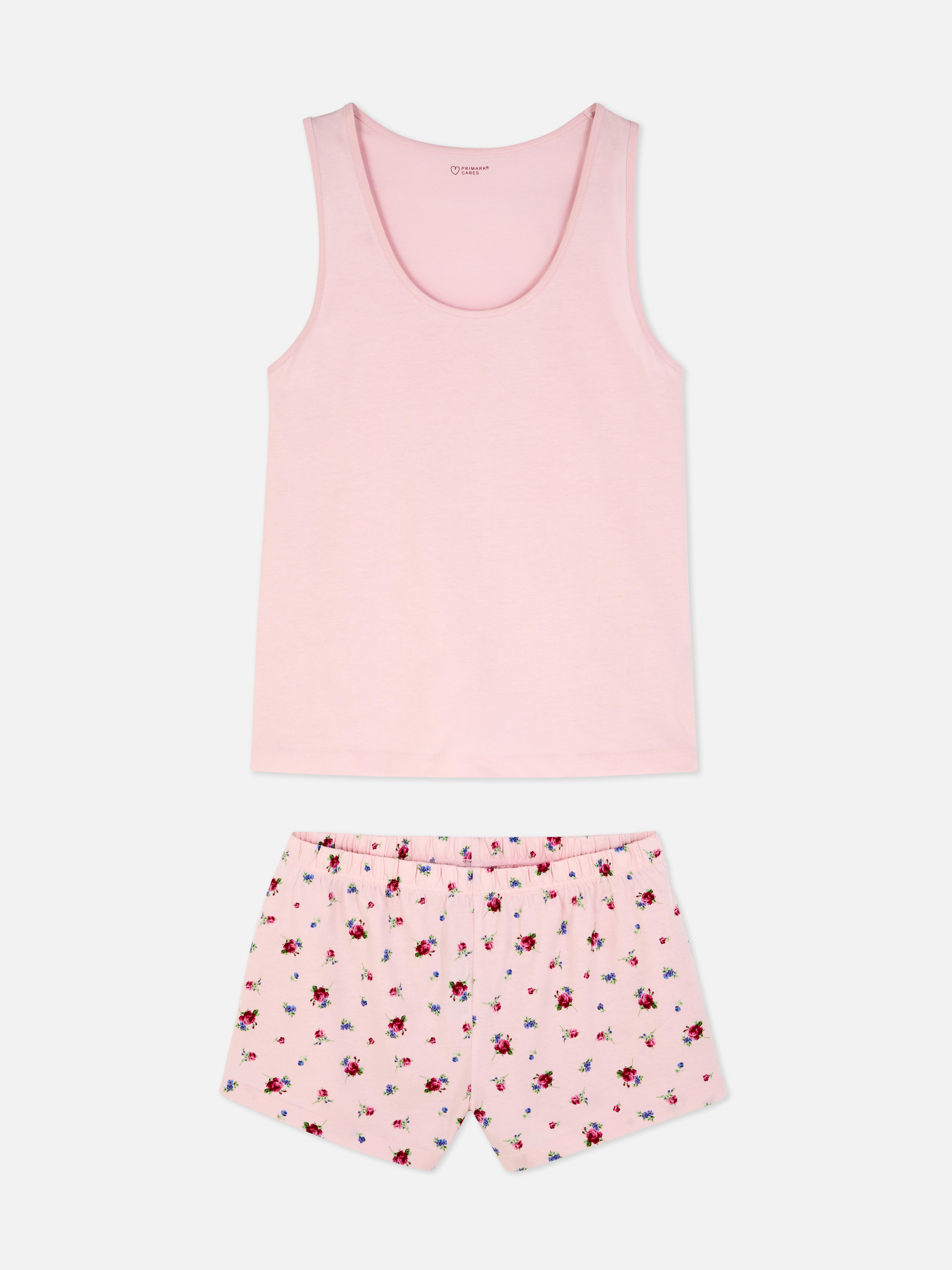 Vest and Shorty Pyjama Set Light Pink