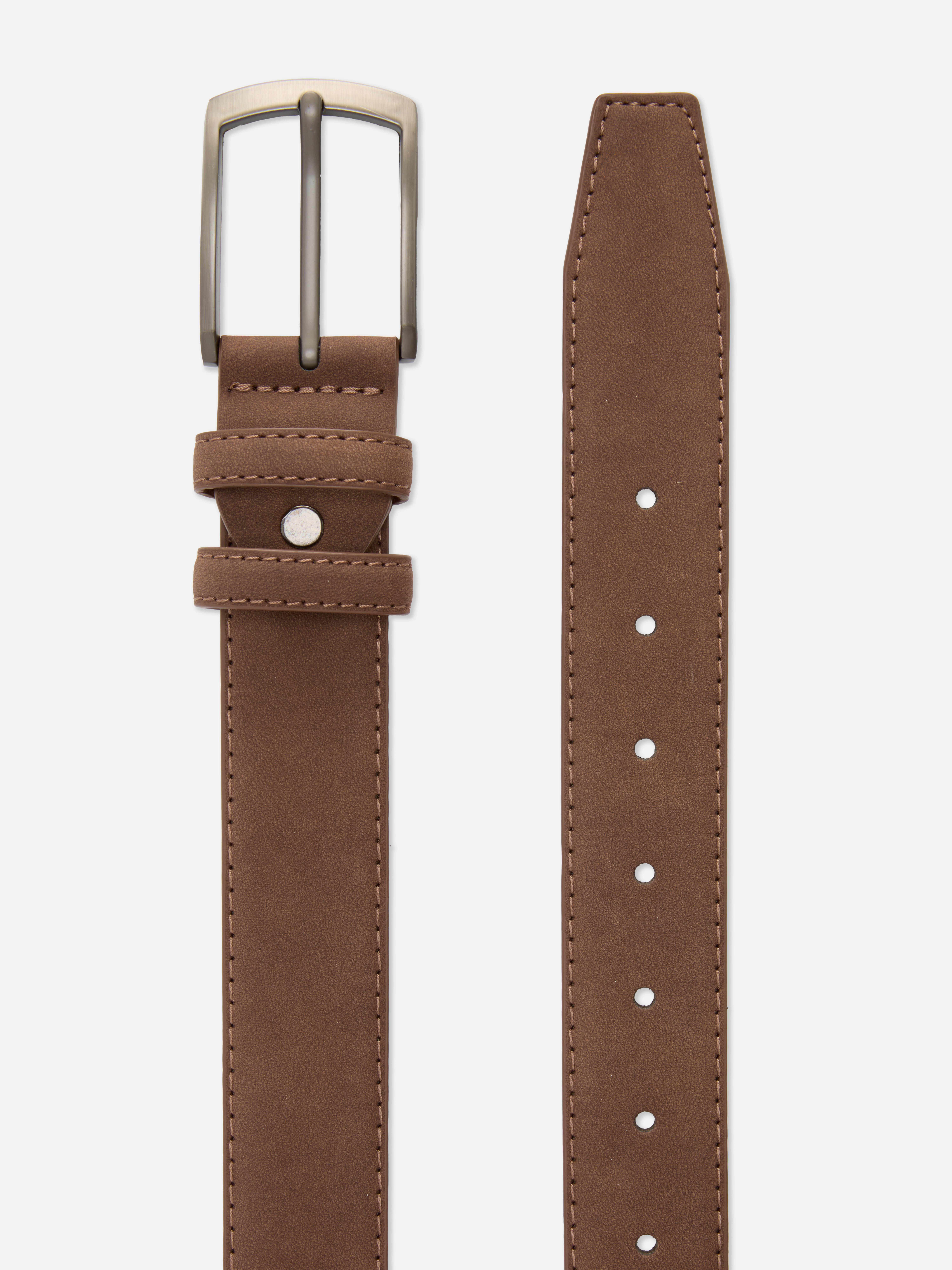 Faux Suede Buckle Belt