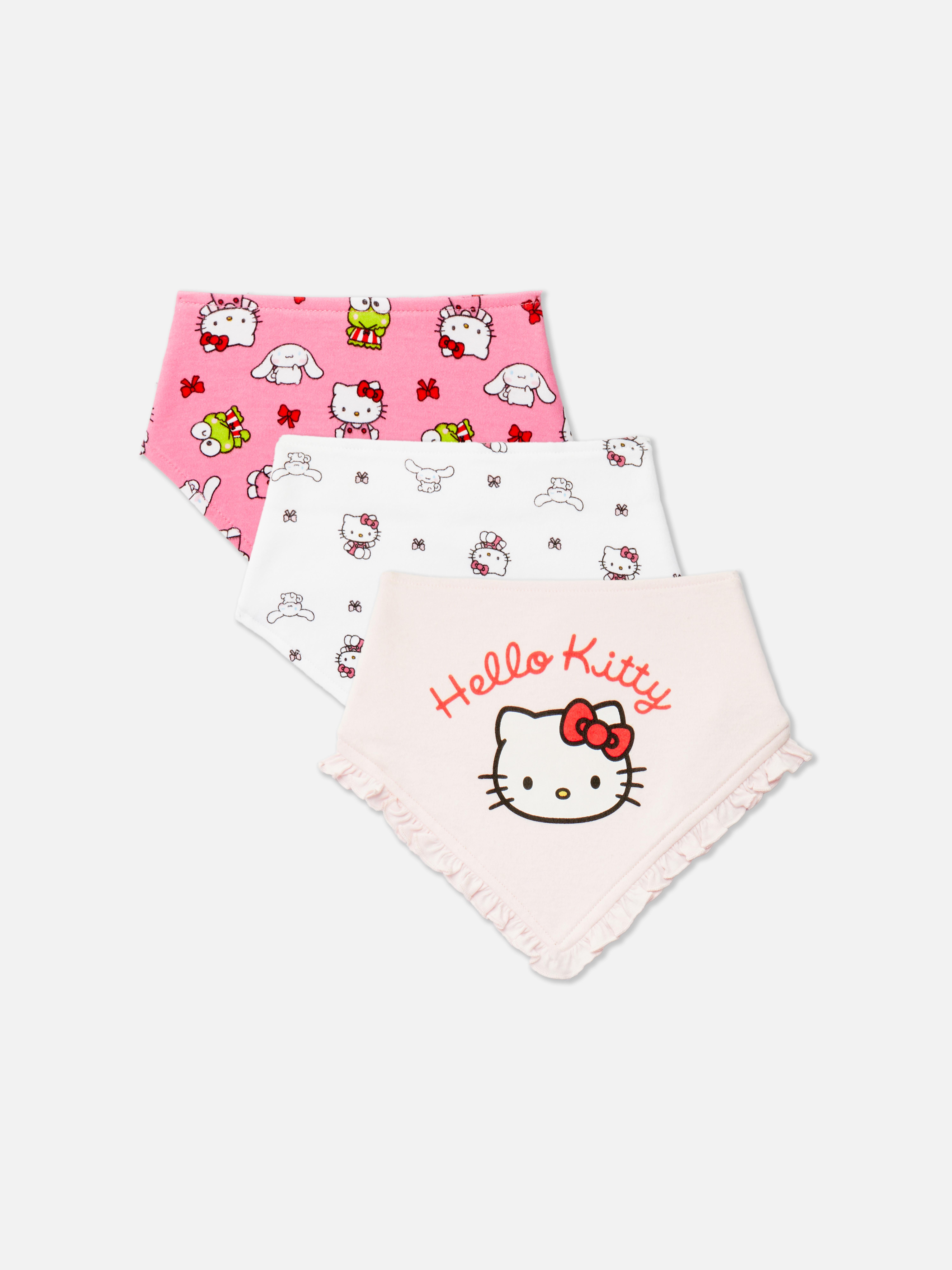 Pack de 3 baberos bandana de Hello Kitty & Friends