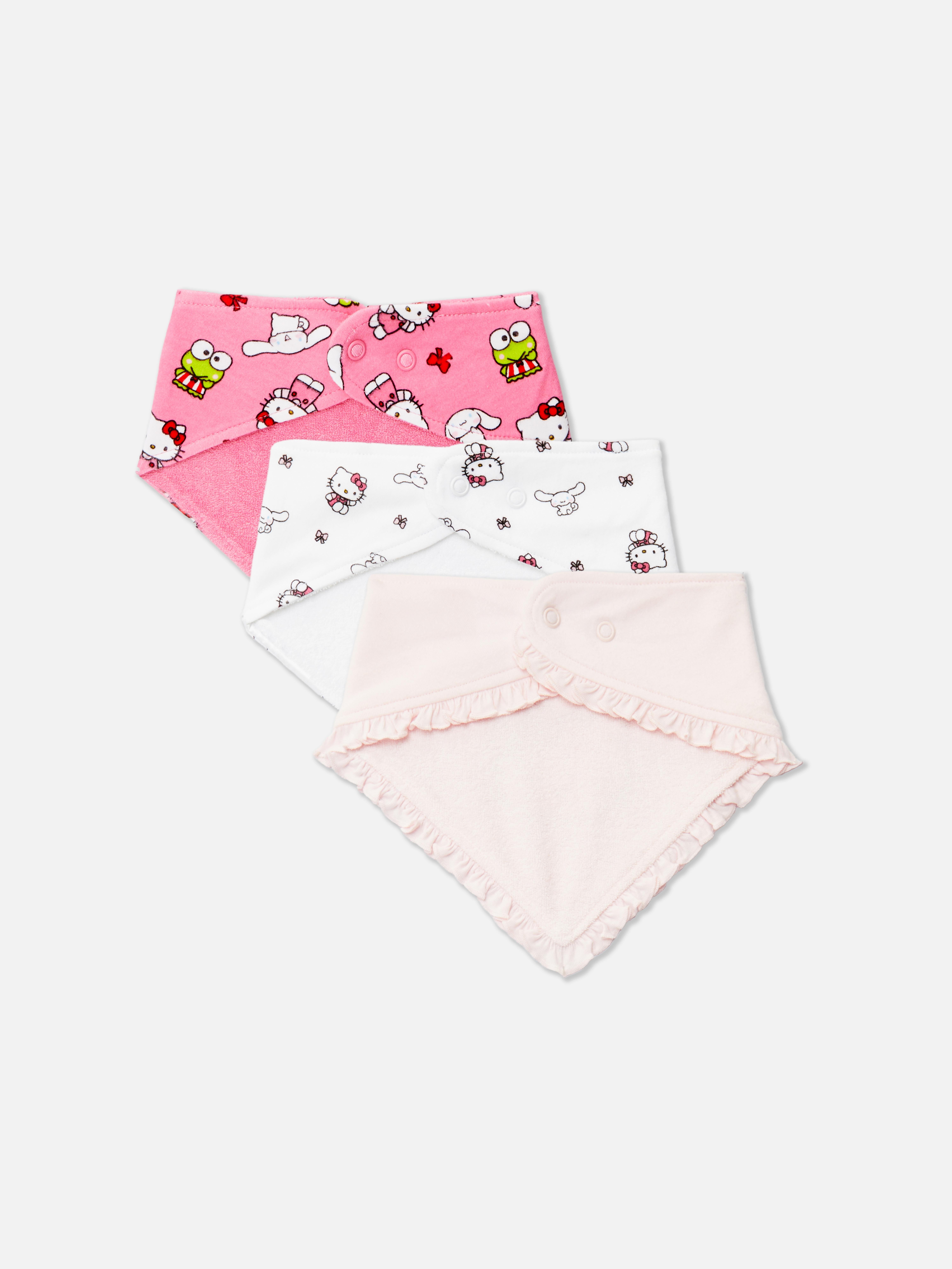 Lot de 3 bavoirs bandana Hello Kitty and Friends