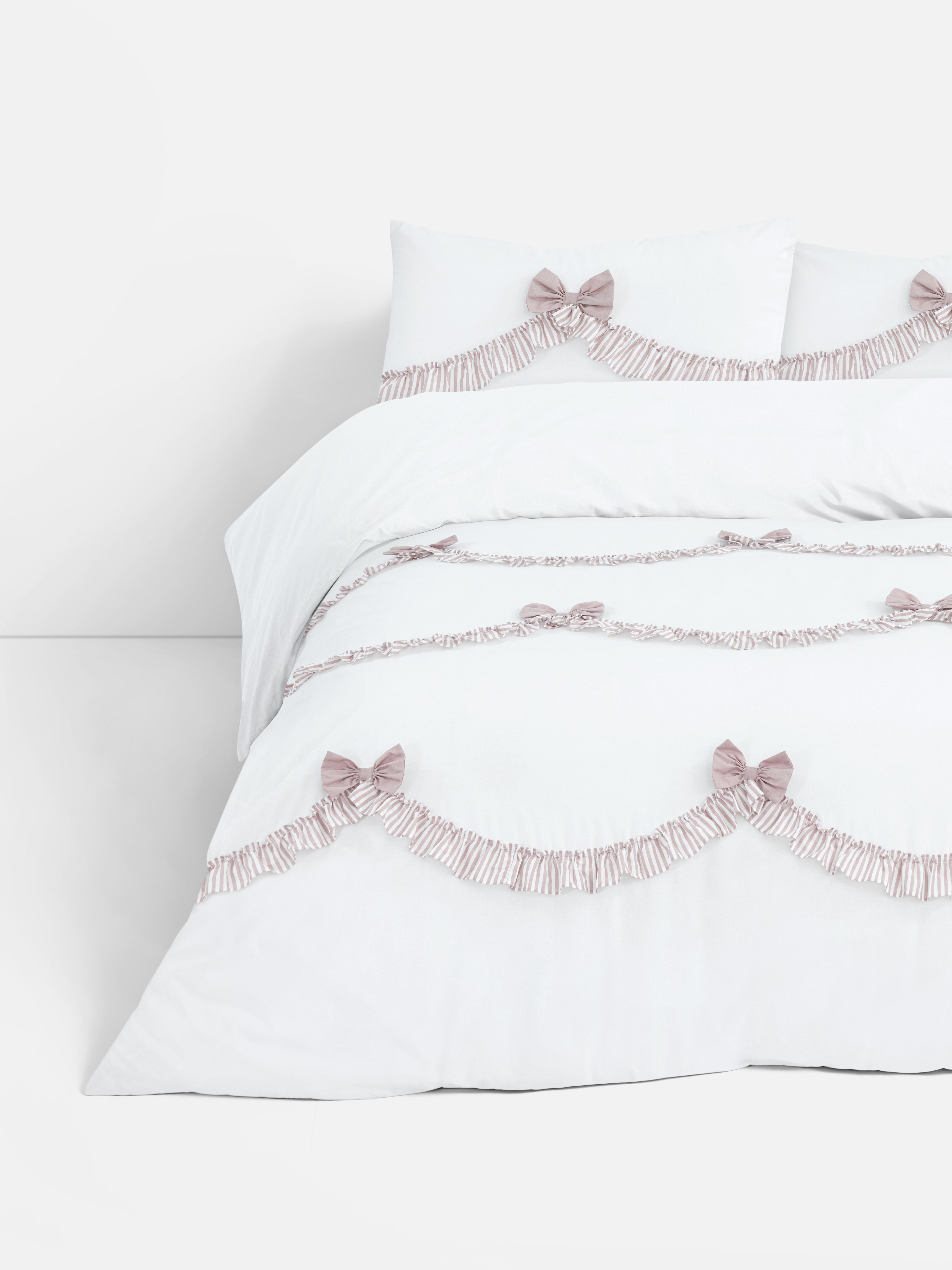 Ribbon and Bow Double Duvet Cover Set