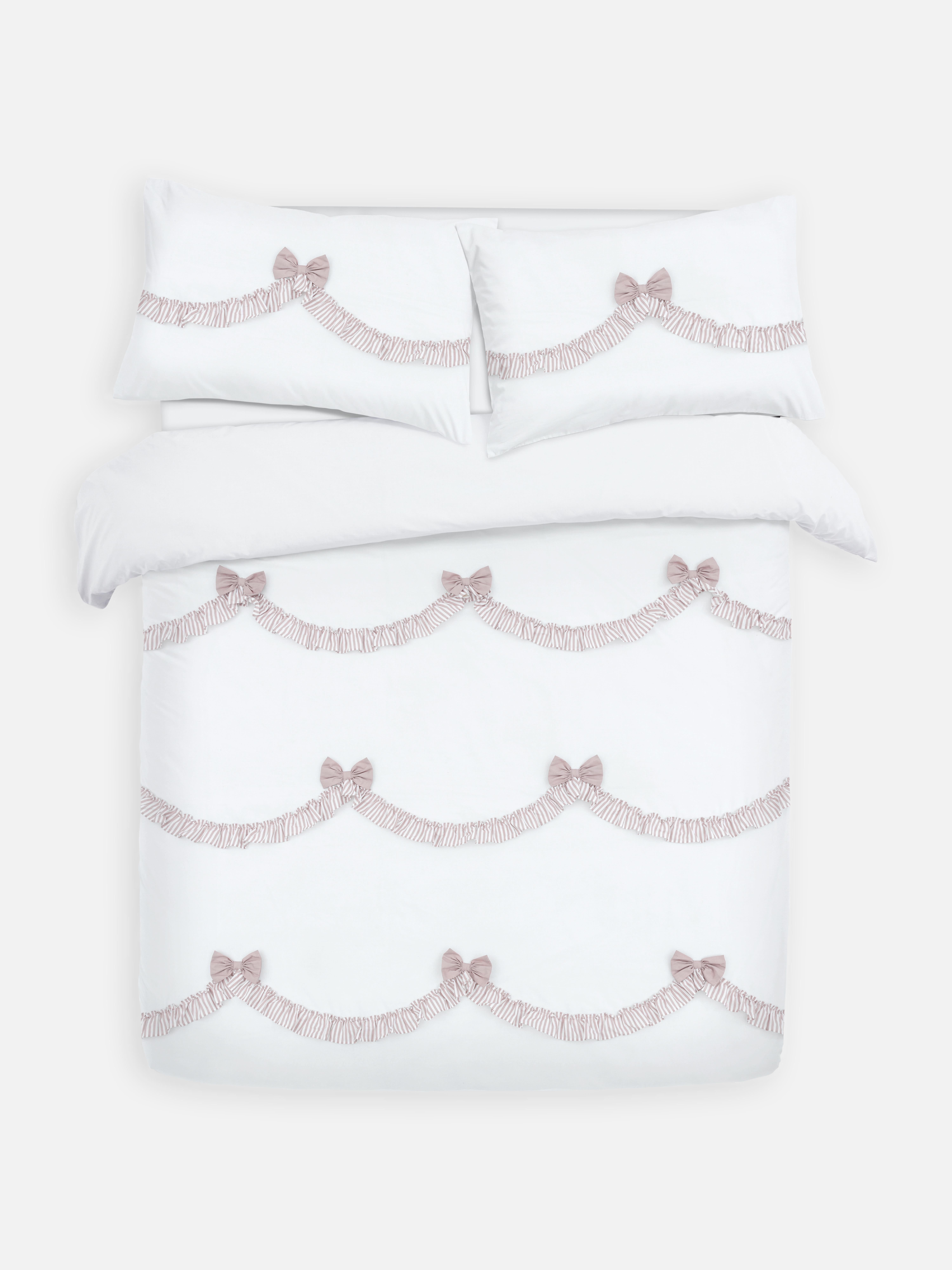 Ribbon and Bow Double Duvet Cover Set
