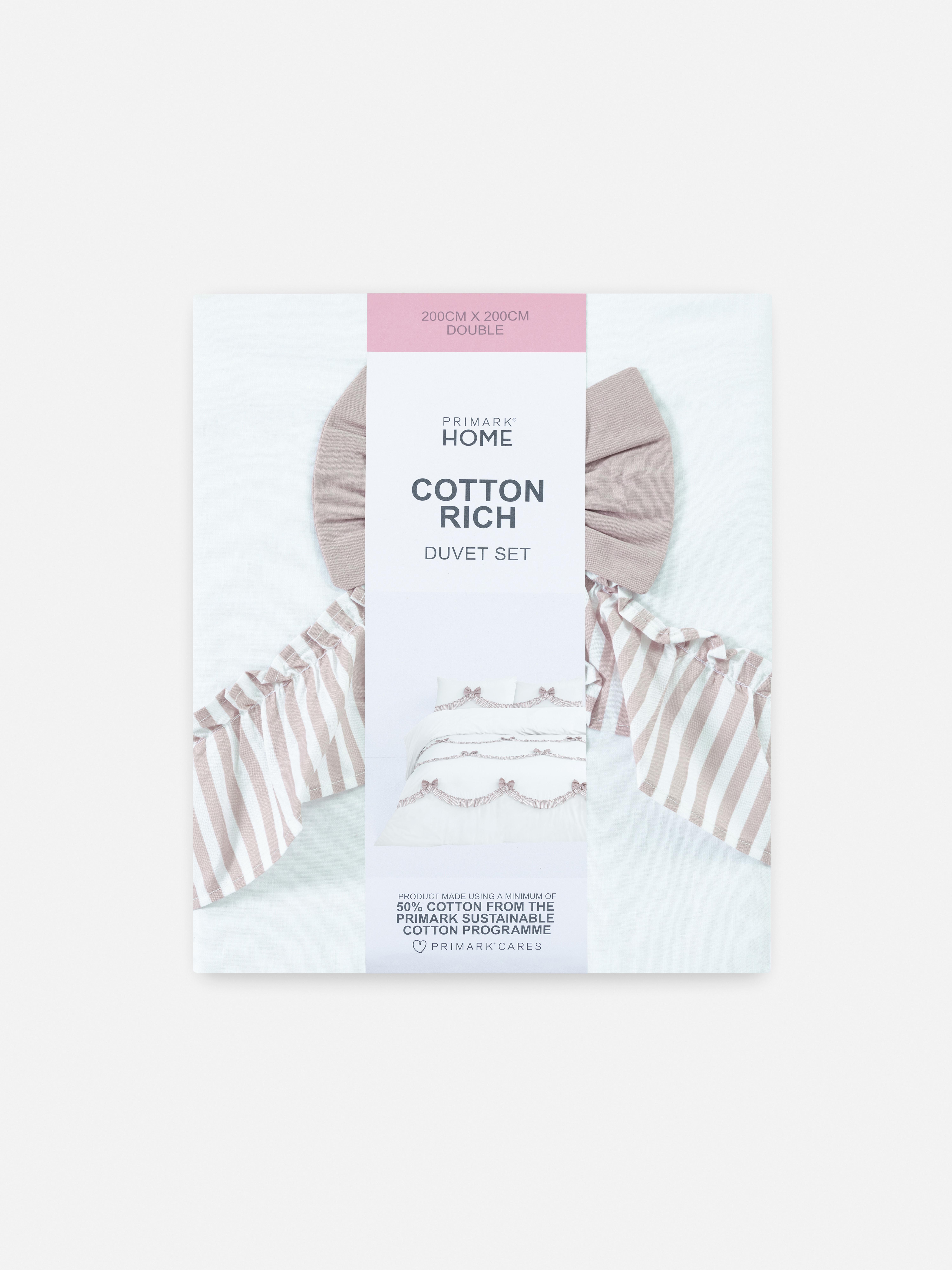 Ribbon and Bow Double Duvet Cover Set