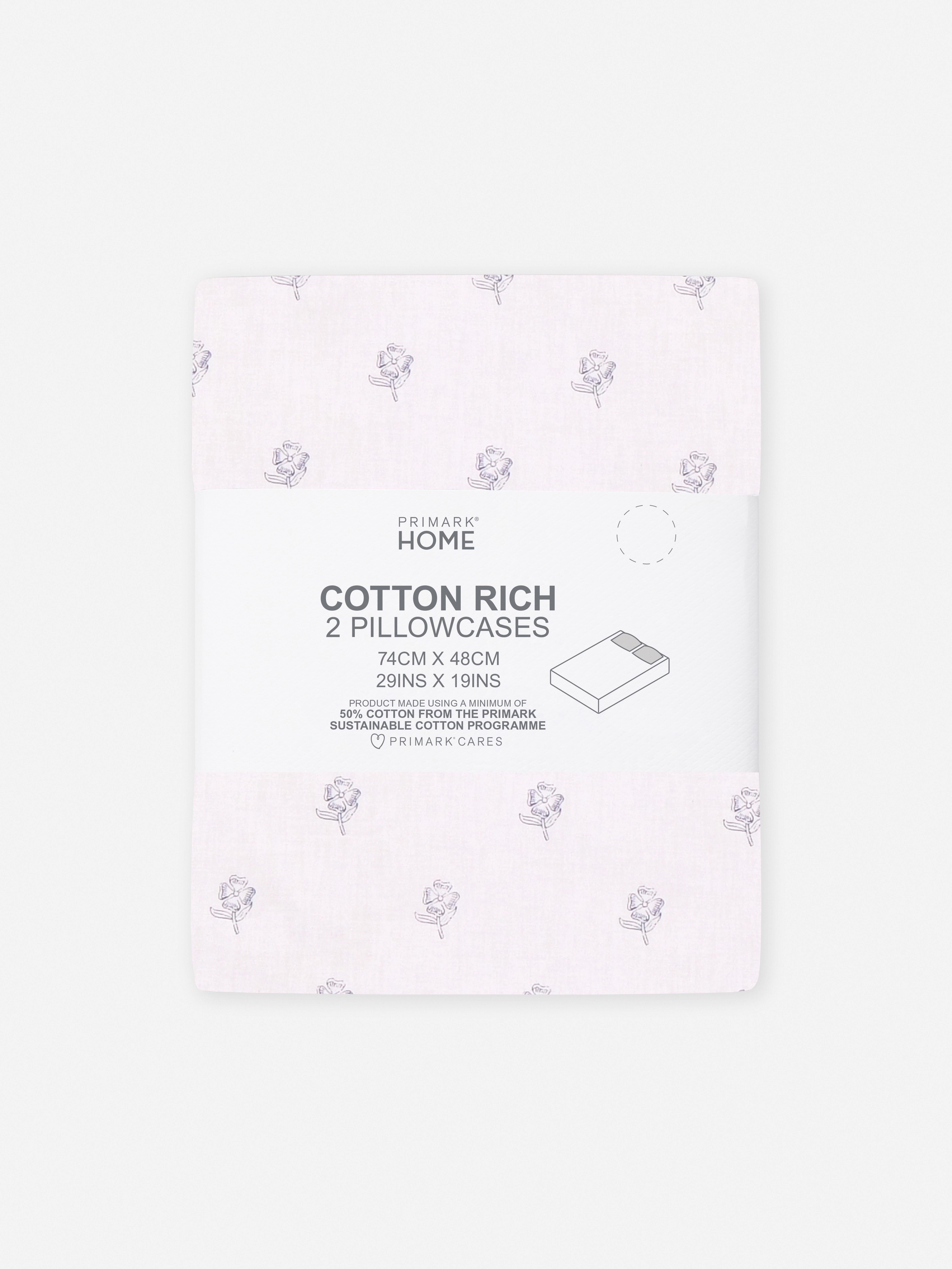 2pk Floral Pillowcases