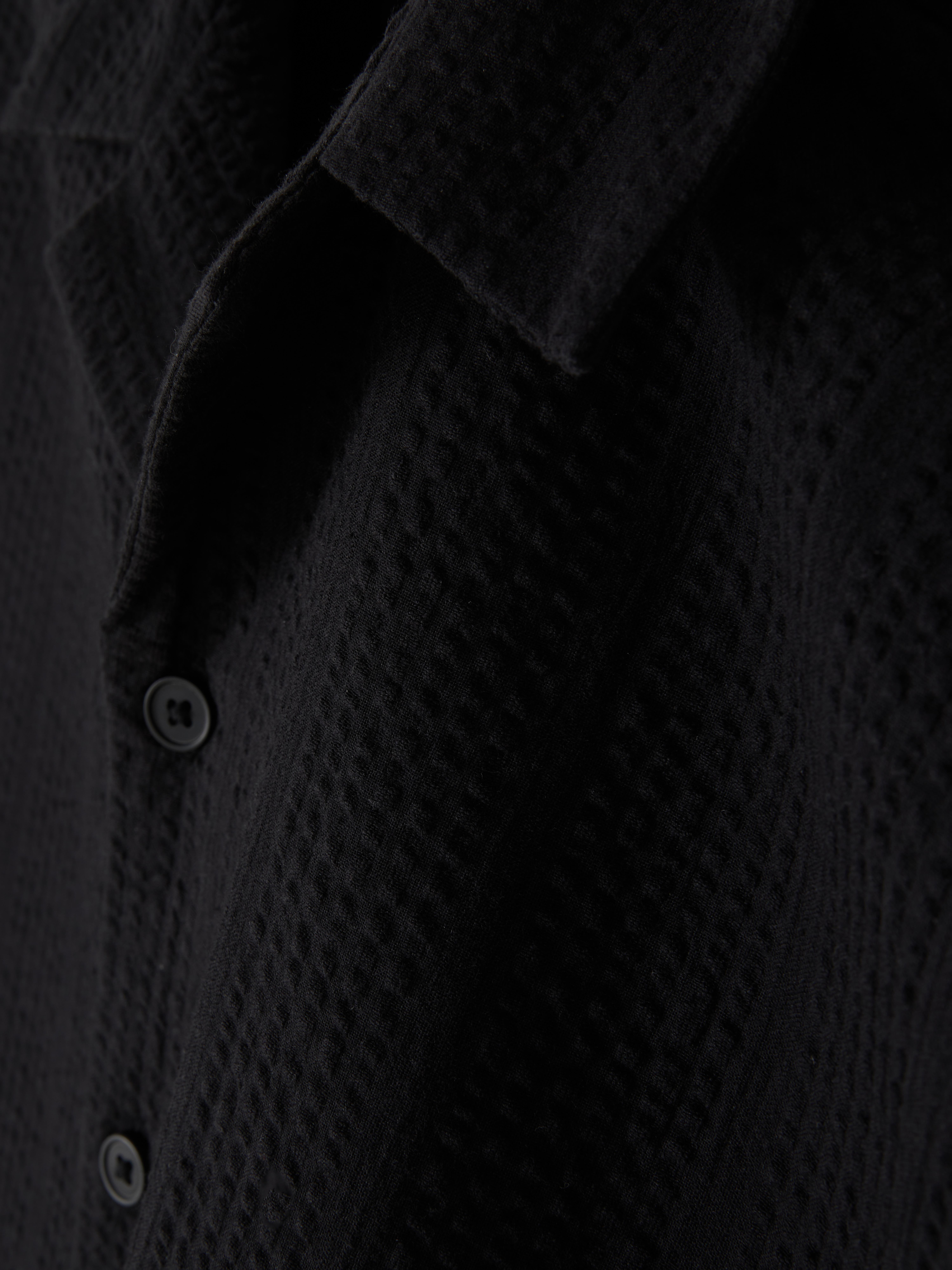 Chemise rayée en crêpe à manches courtes