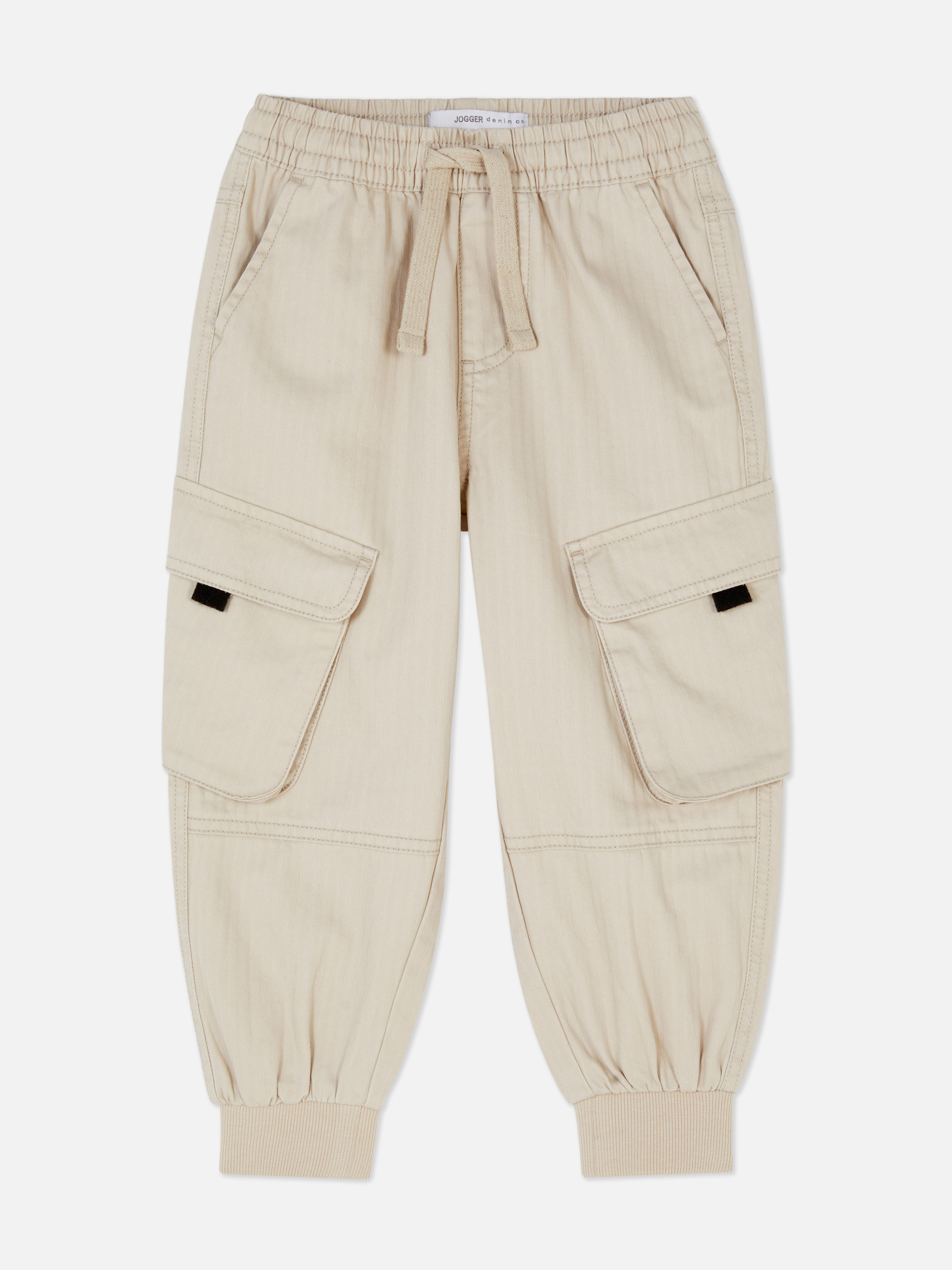Herringbone Cargo Joggers
