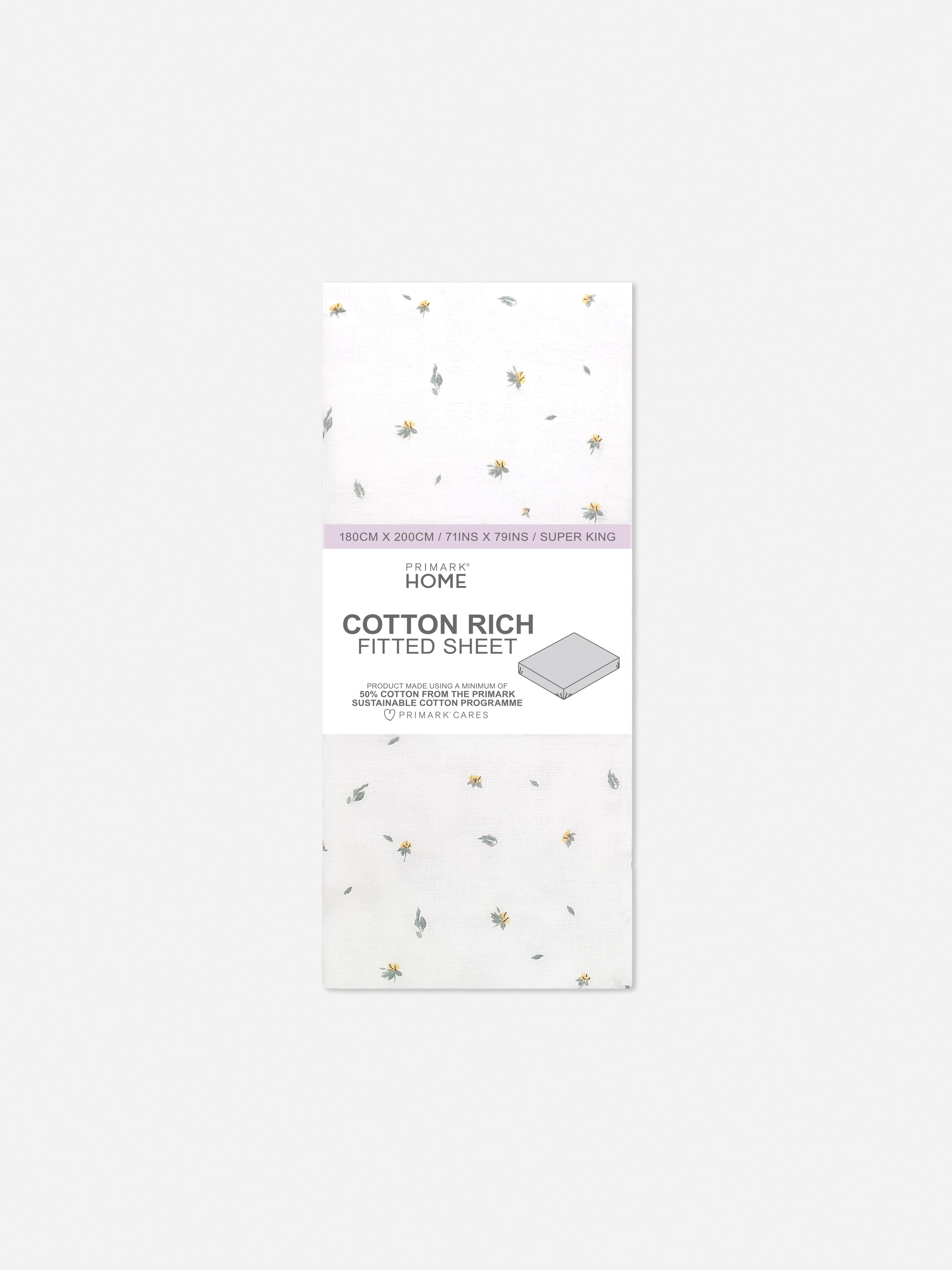 Drap-housse super king size à imprimé petites fleurs