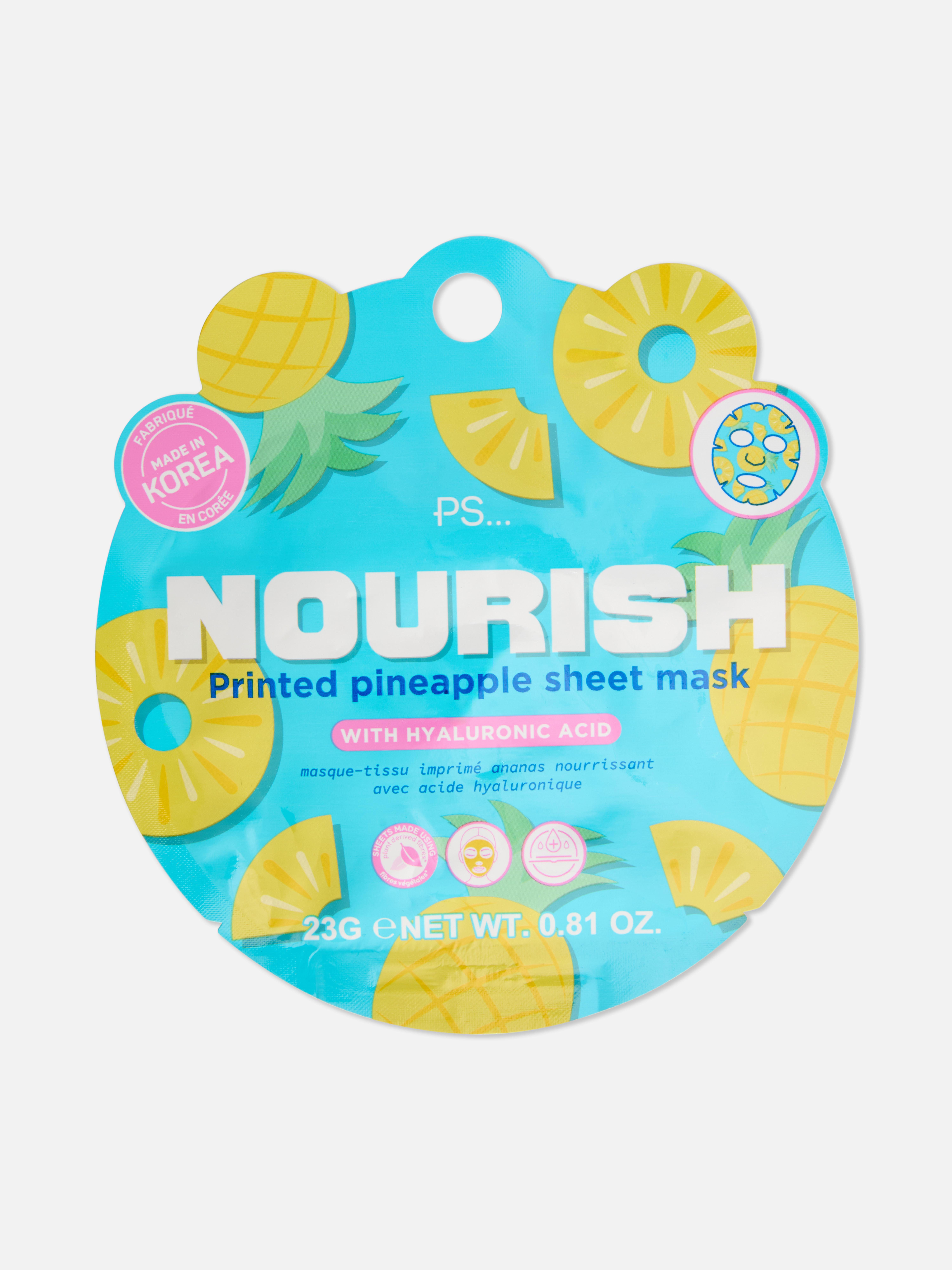 PS... Pineapple Printed Sheet Mask