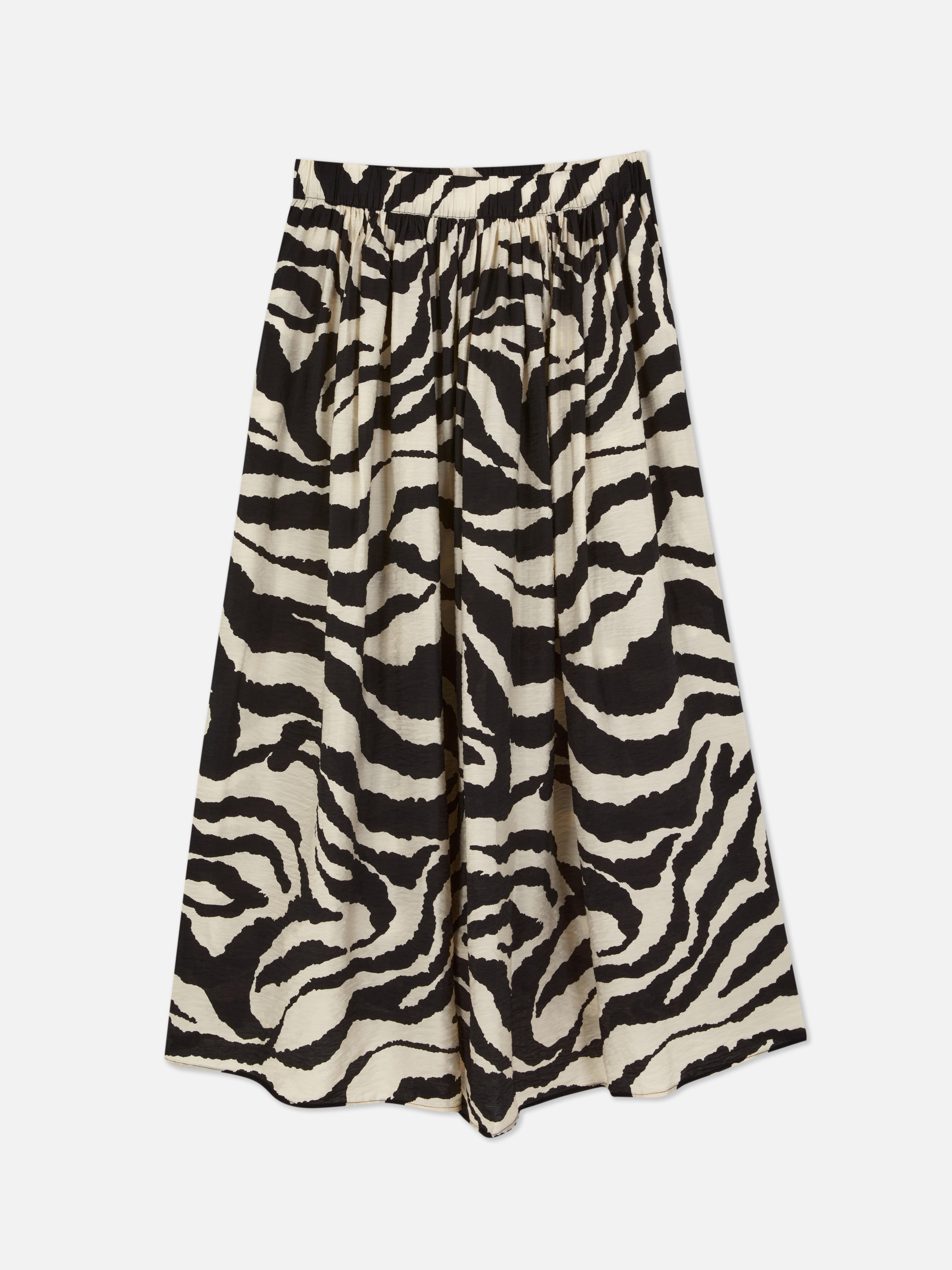 Printed Circle Maxi Skirt