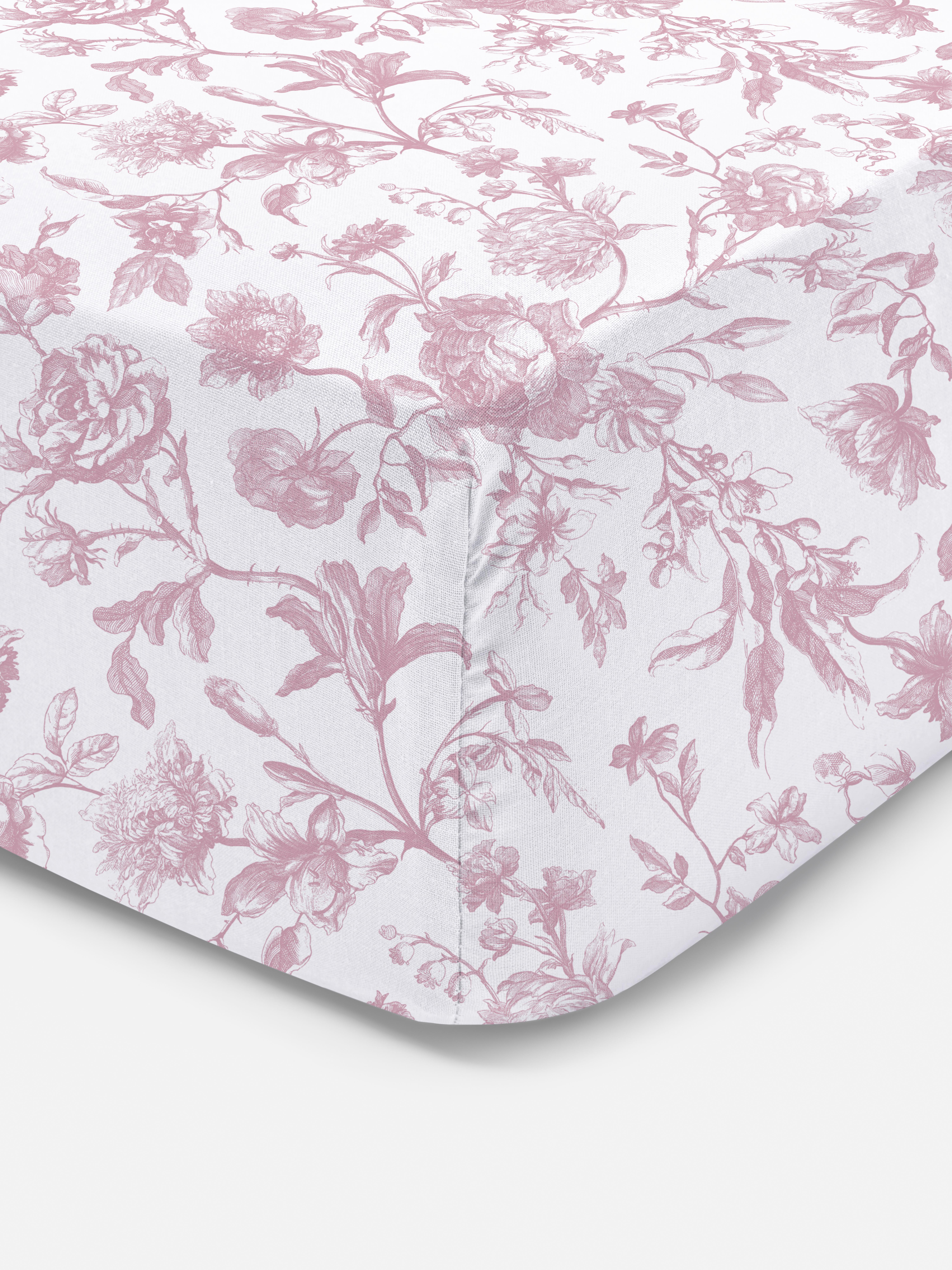 Spannbettlaken mit Blumenmuster, Kingsize