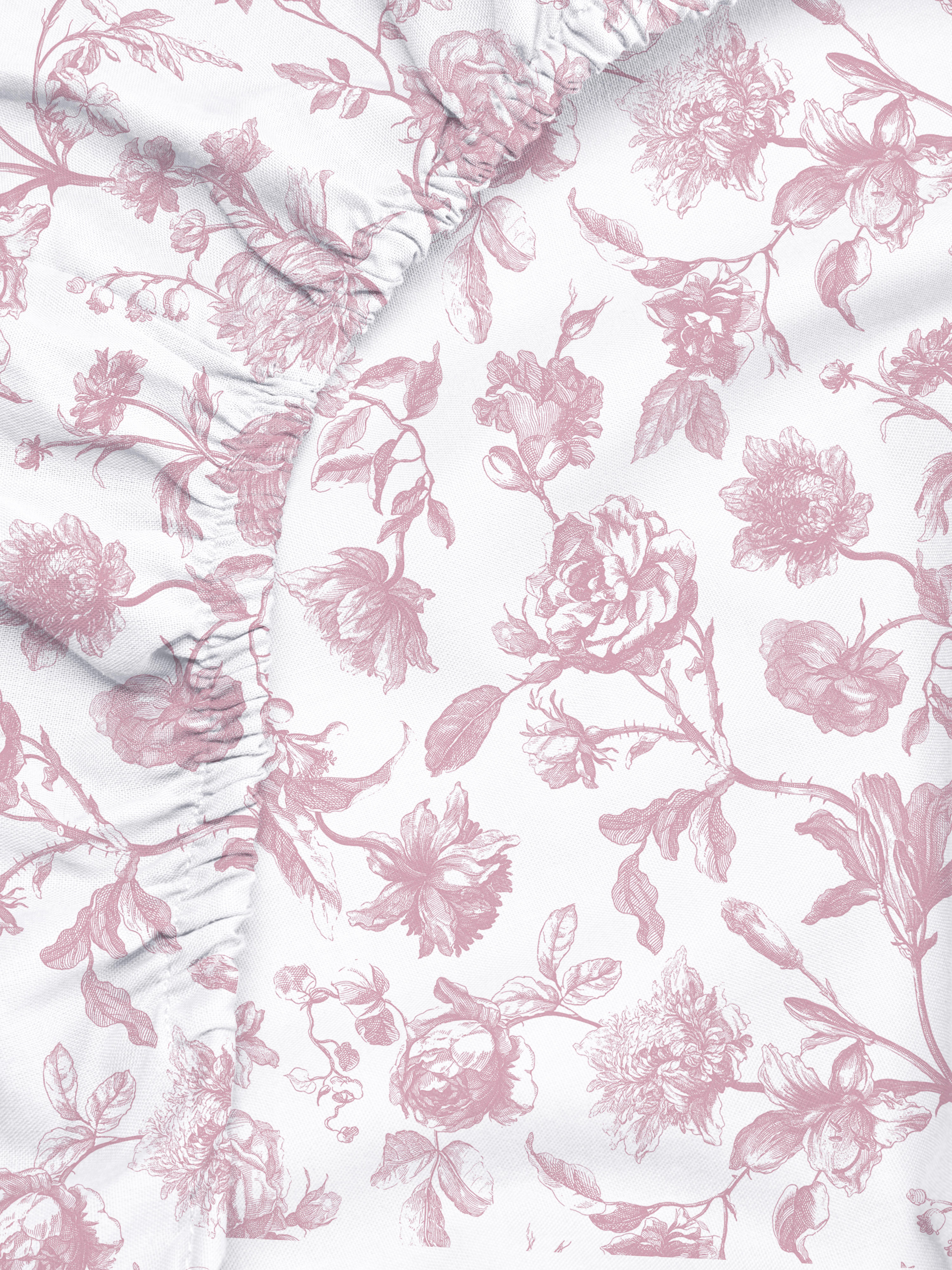 Spannbettlaken mit Blumenmuster, Kingsize
