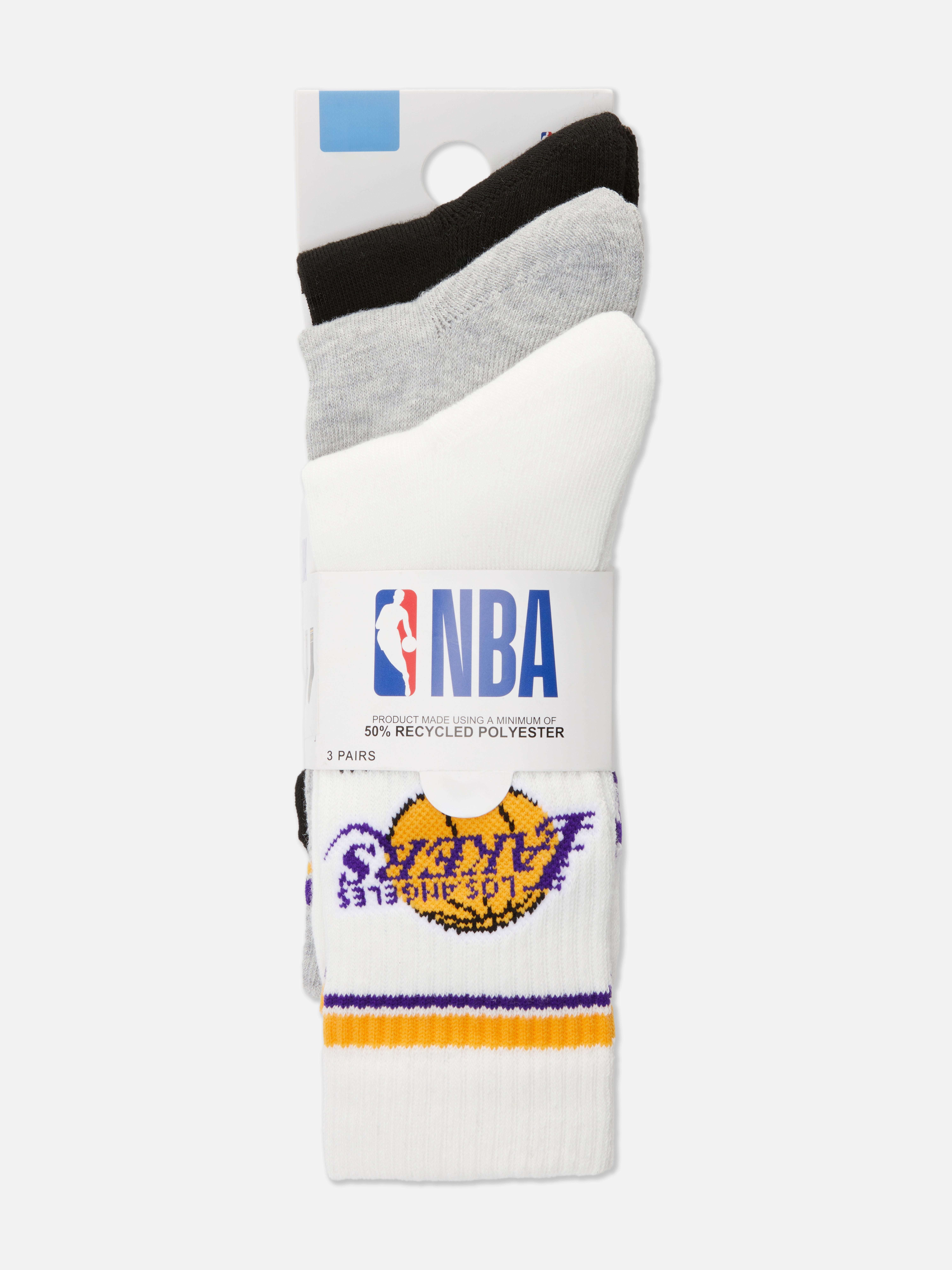 3pk NBA Los Angeles Lakers Crew Socks