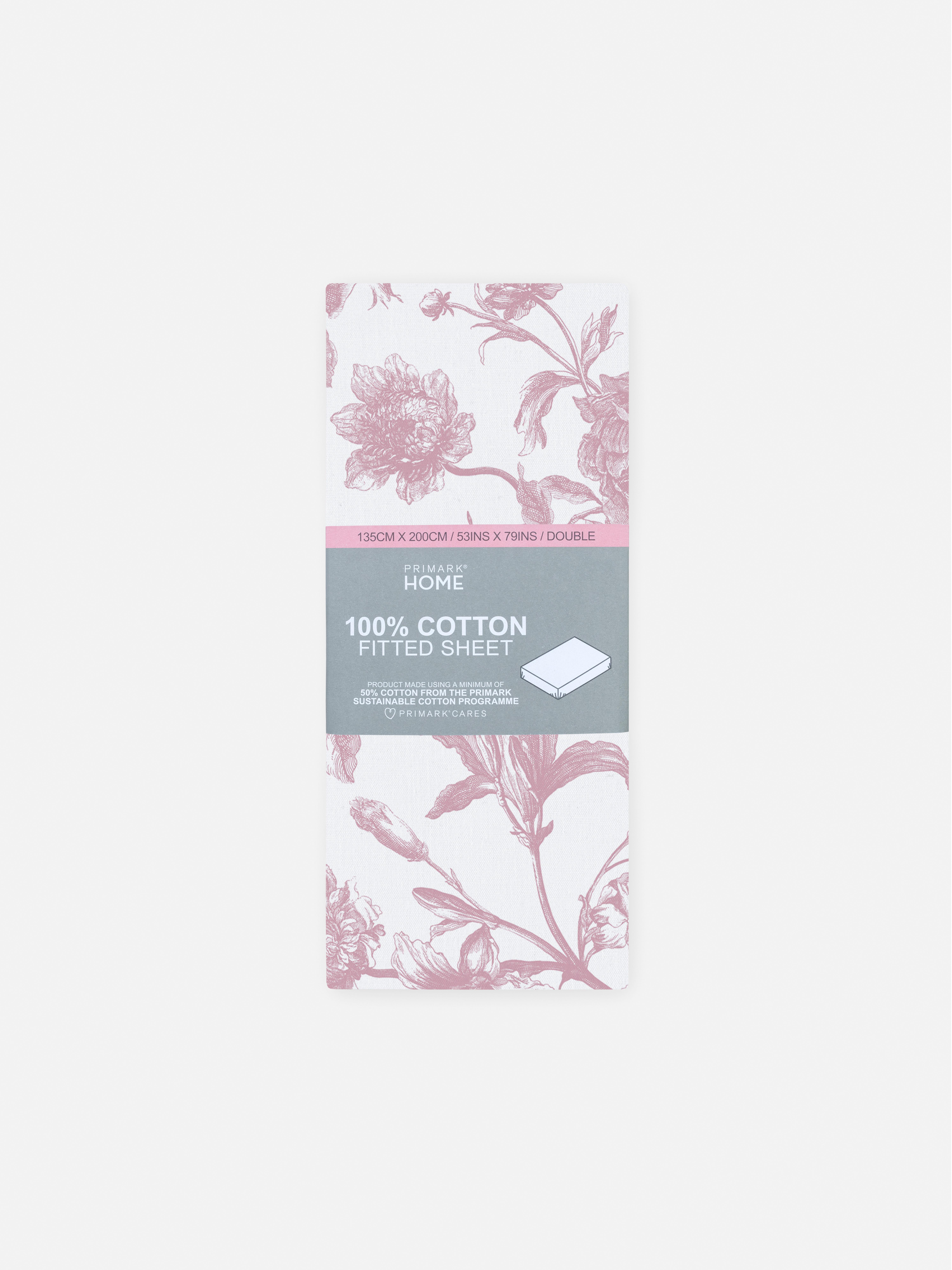 Floral Double Fitted Sheet