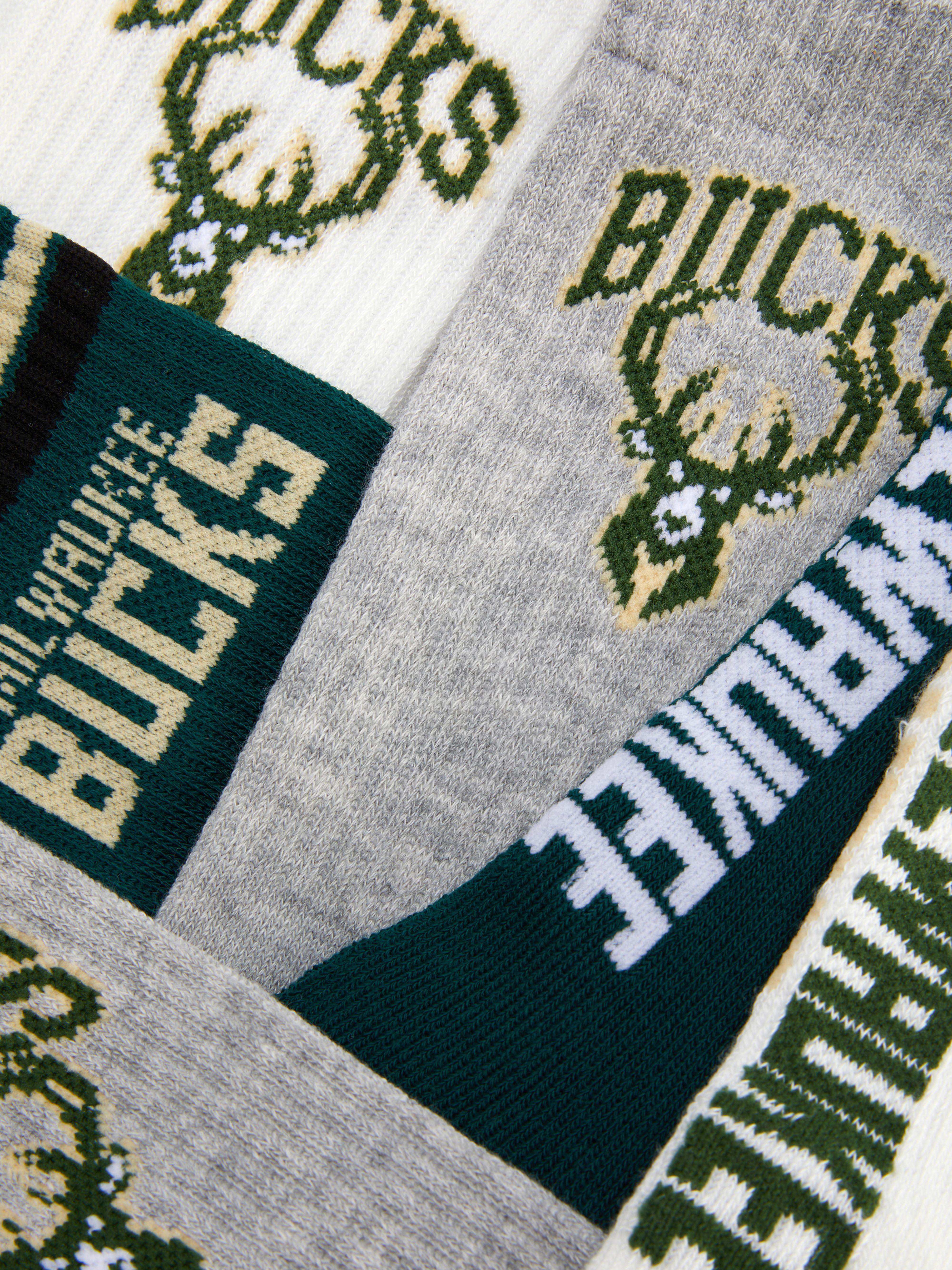 3pk Milwaukee Bucks Ankle Socks