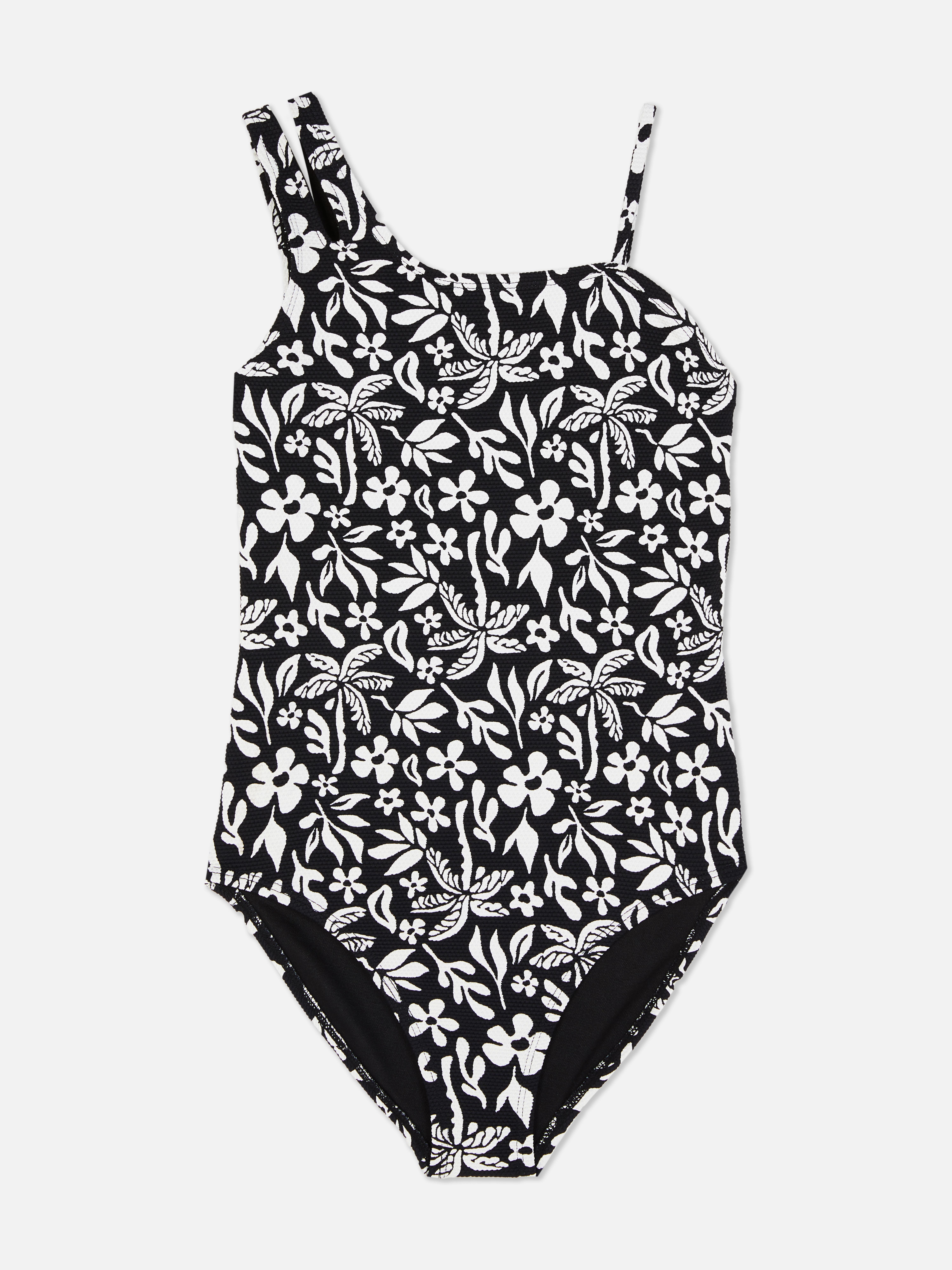Costume da bagno monospalla floreale