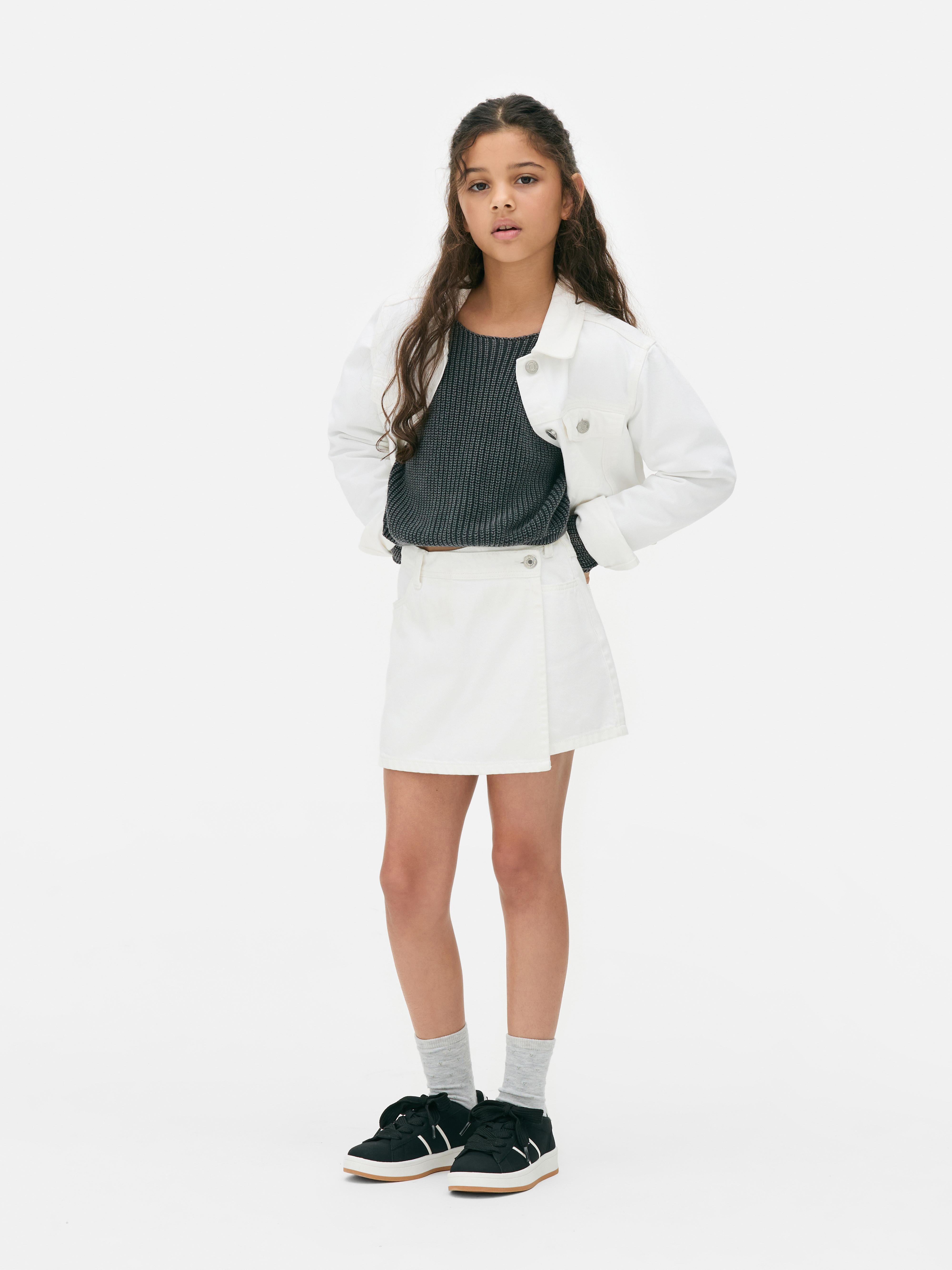 Denim-Skort