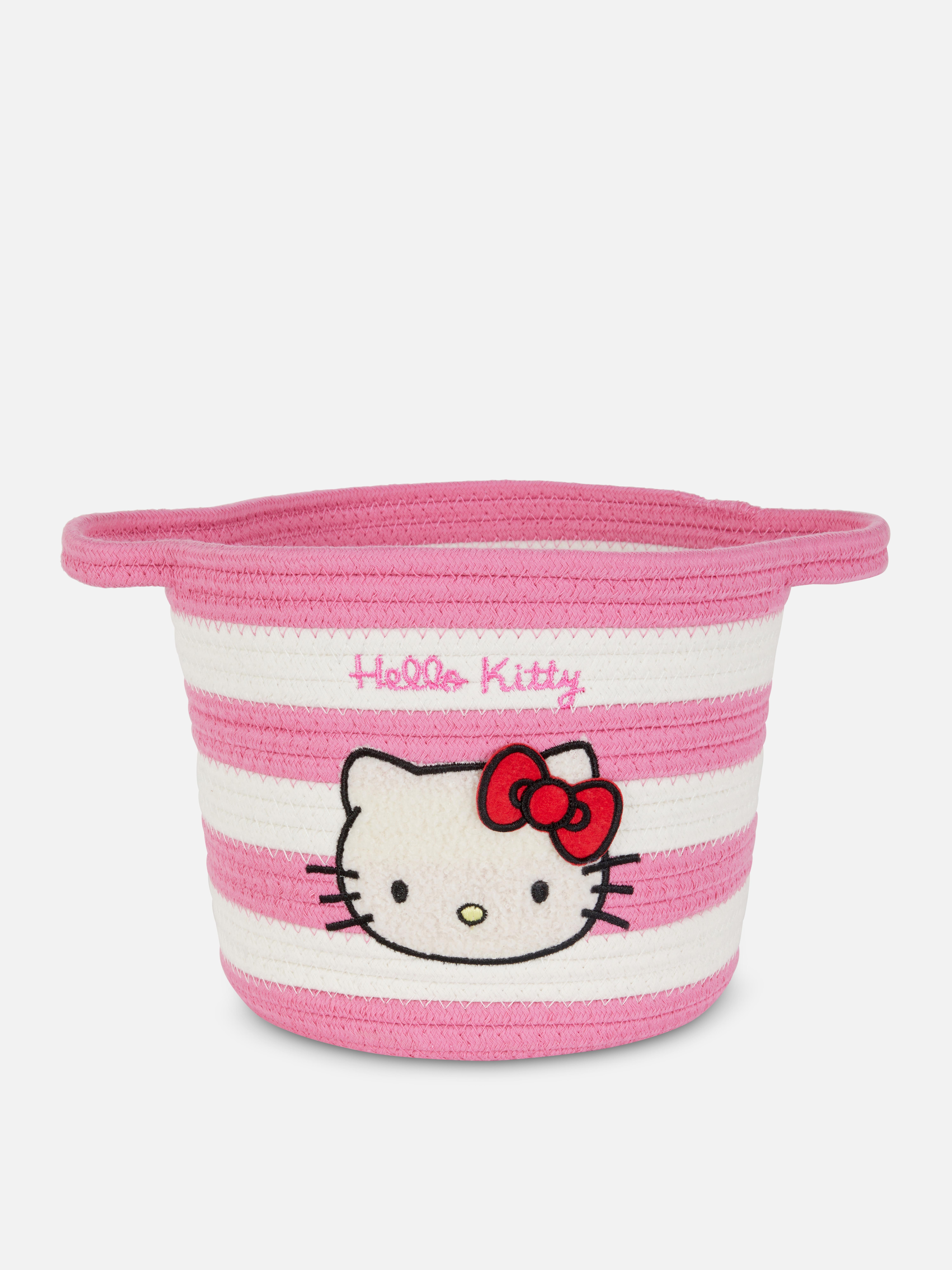 Hello Kitty csíkos tárolókosár